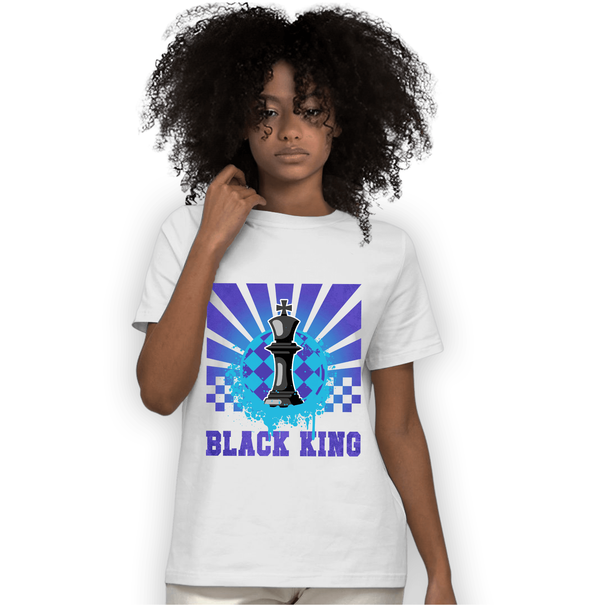 Aqua 6s T Shirt Match Black King Collection - NastyJamz