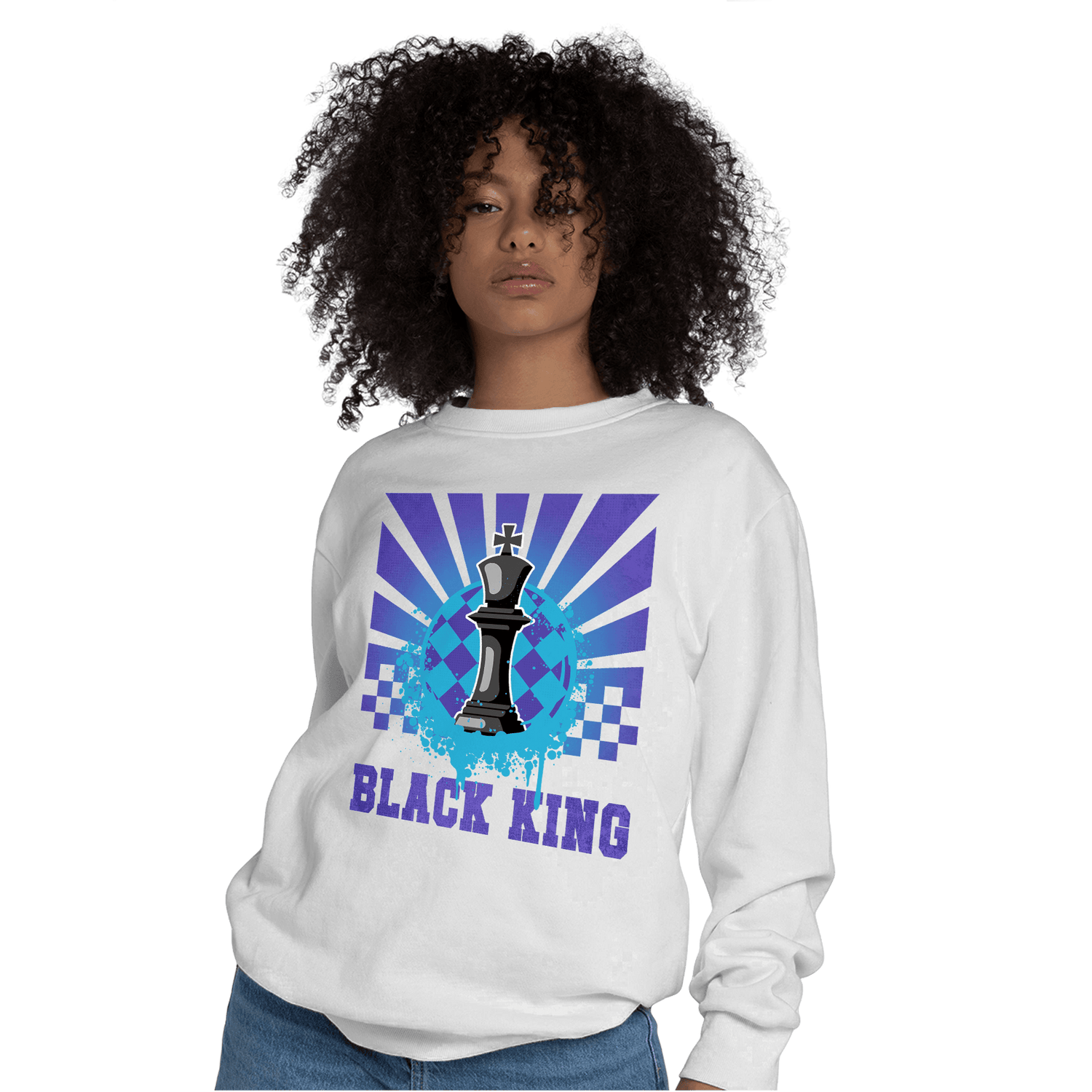 Aqua 6s Sweatshirt Match Black King Collection - NastyJamz