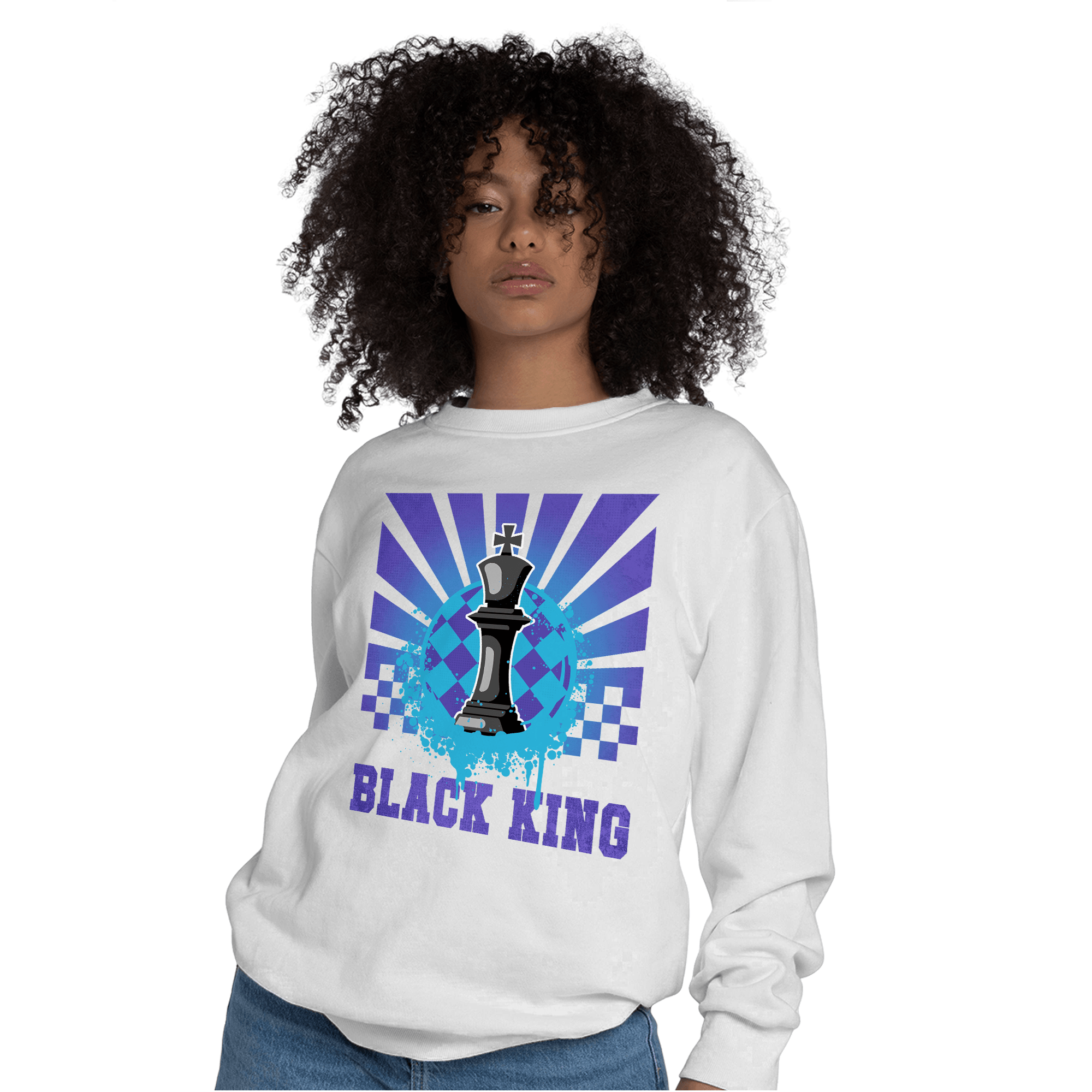 Aqua 6s Sweatshirt Match Black King Collection - NastyJamz