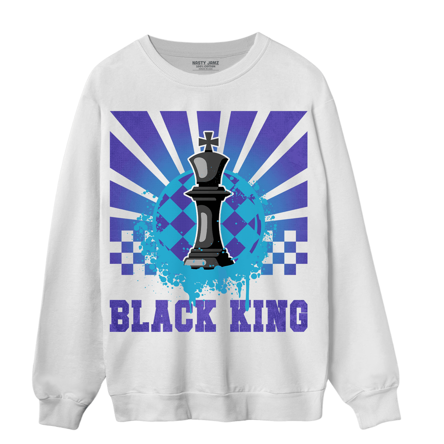 Aqua 6s Sweatshirt Match Black King Collection - NastyJamz