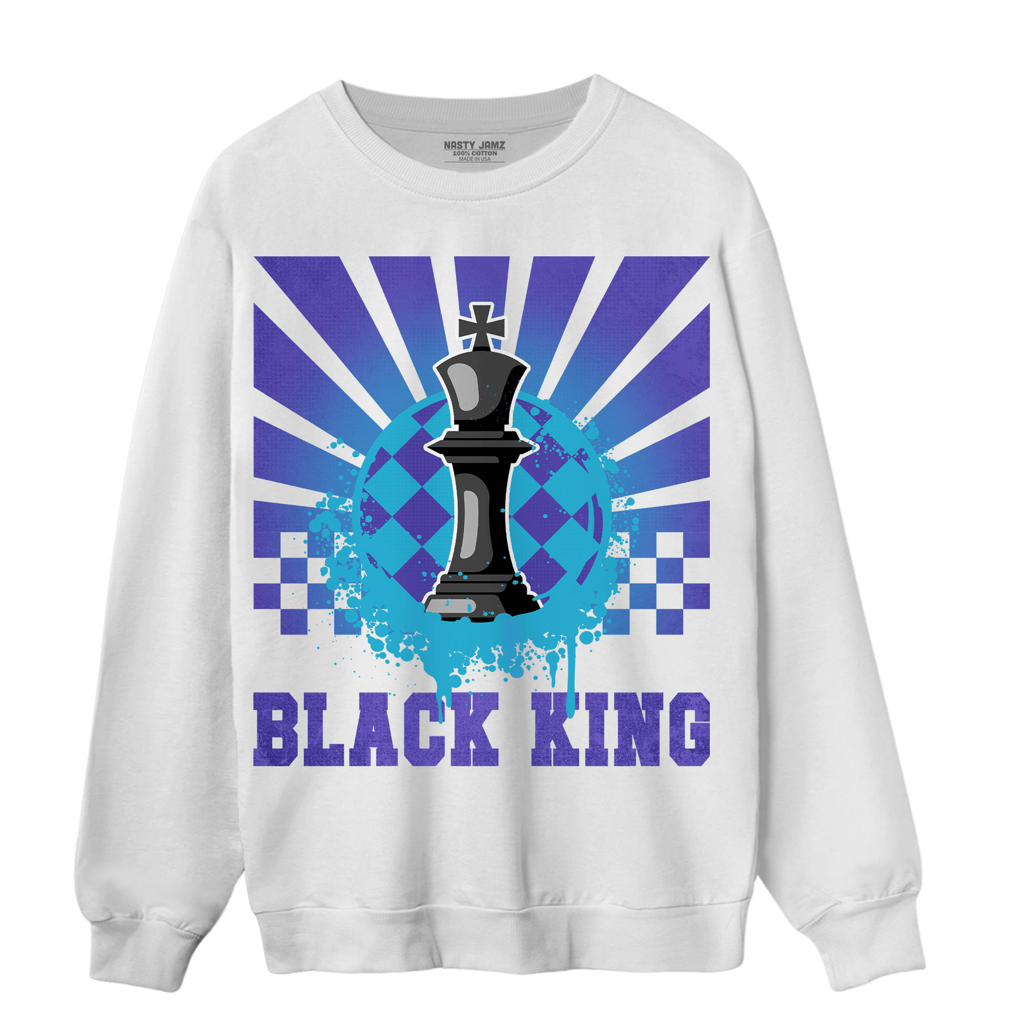 Aqua 6s Sweatshirt Match Black King Collection - NastyJamz