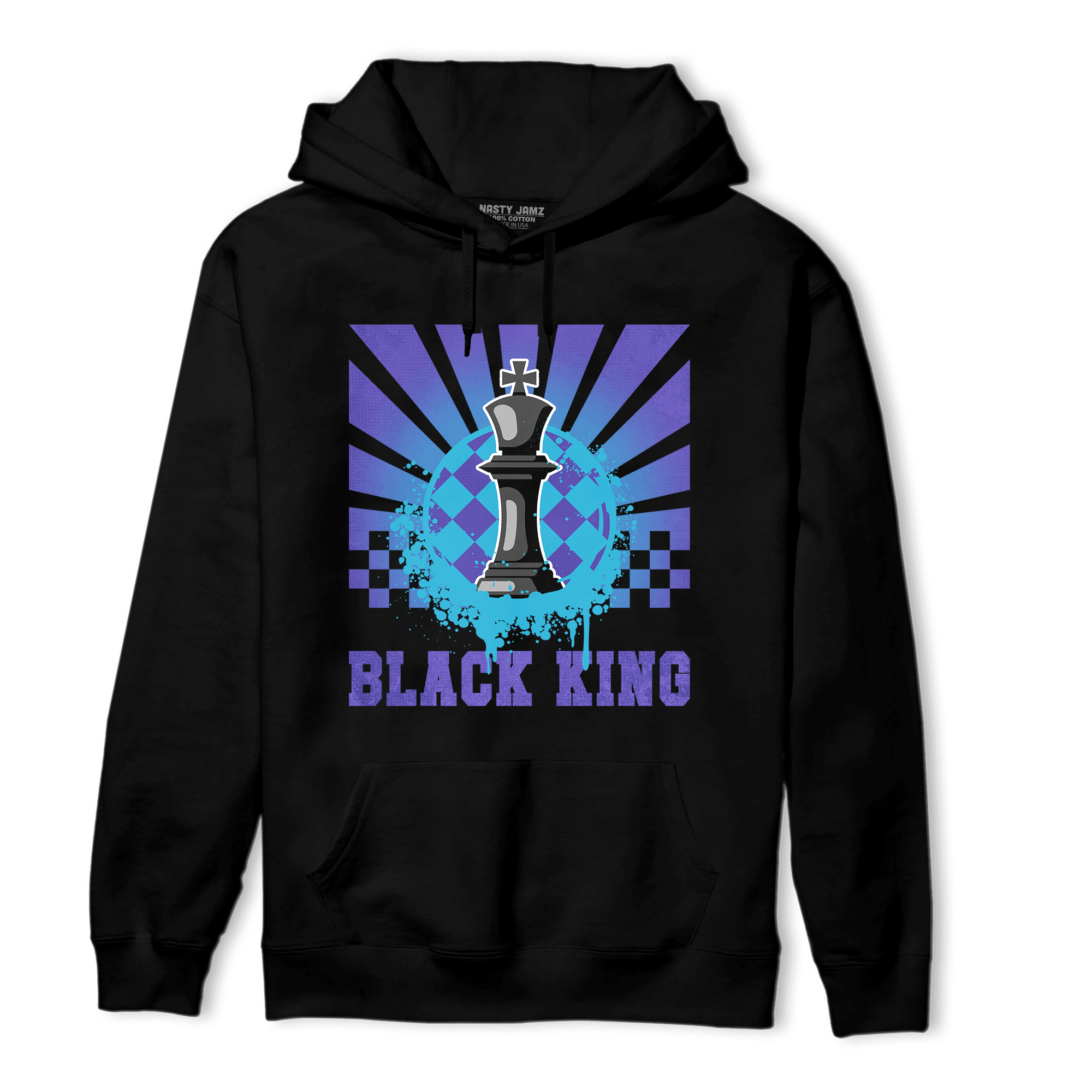 Aqua 6s Hoodie Match Black King Collection - NastyJamz