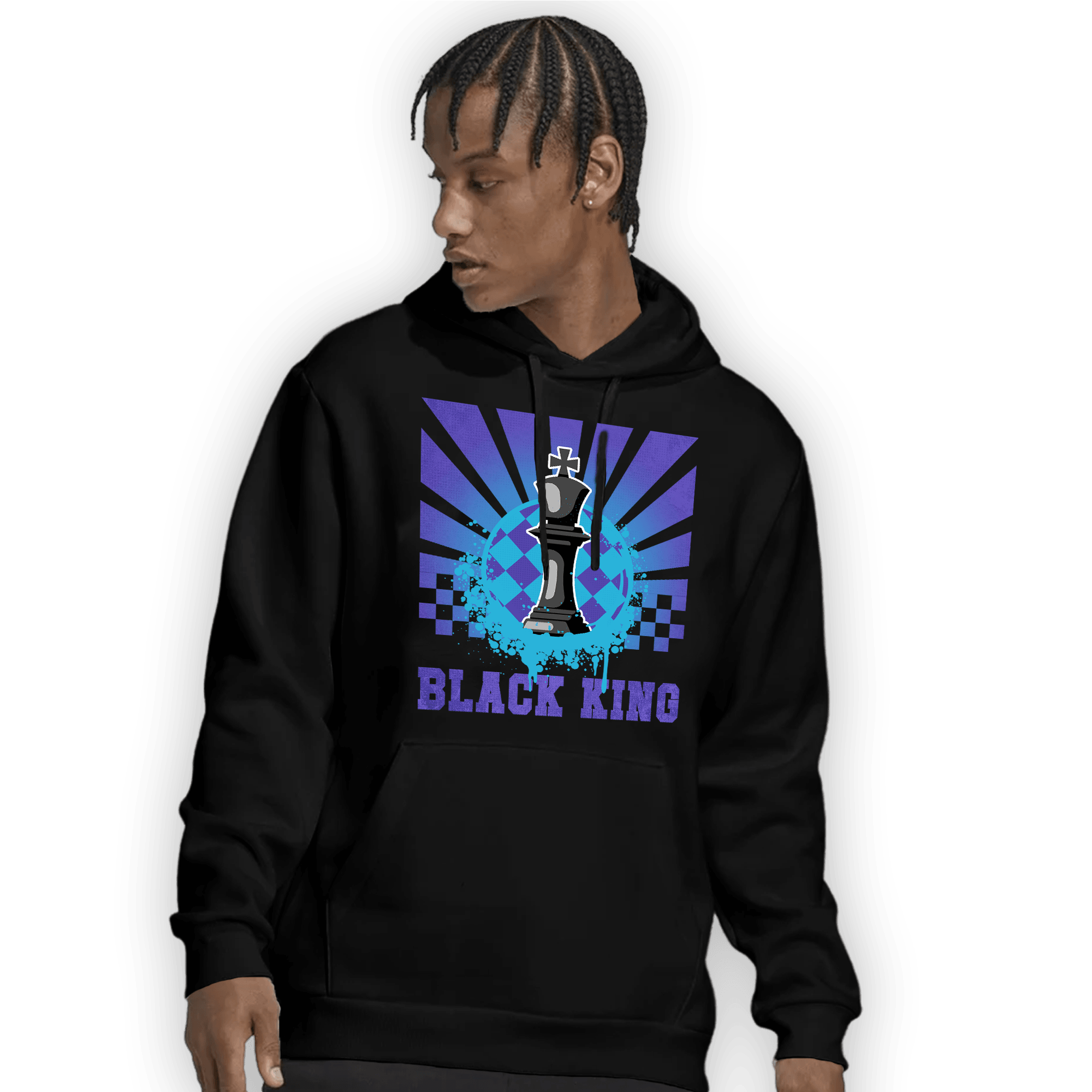 Aqua 6s Hoodie Match Black King Collection - NastyJamz