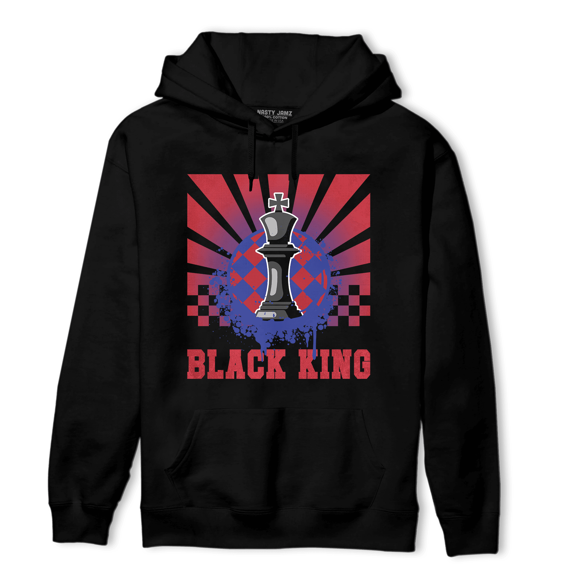 Playoffs 8s Hoodie Match Black King Collection - NastyJamz