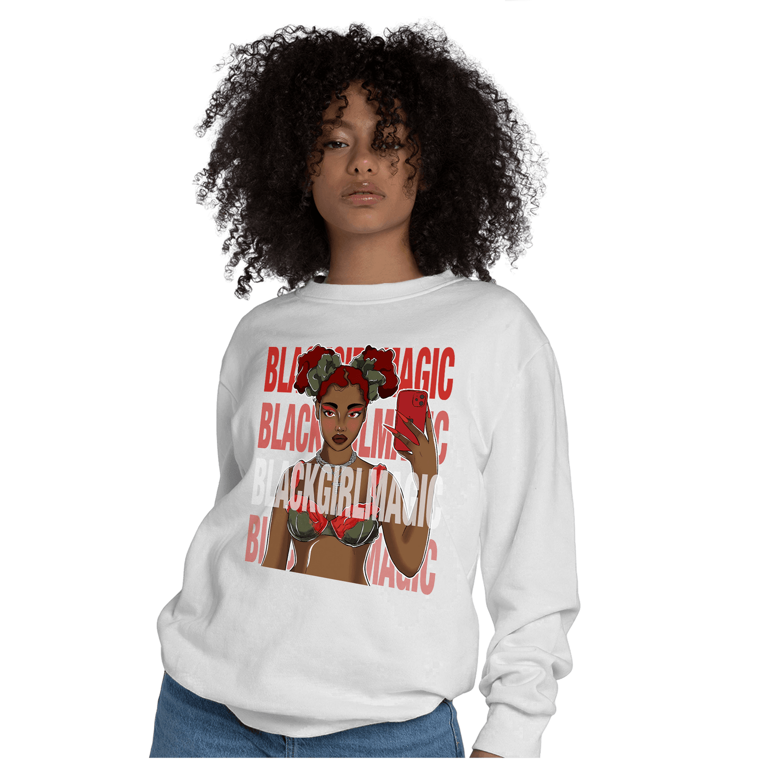 Dunk Low Mystic Red Sweatshirt Match Black Magic Girl Selfie - NastyJamz