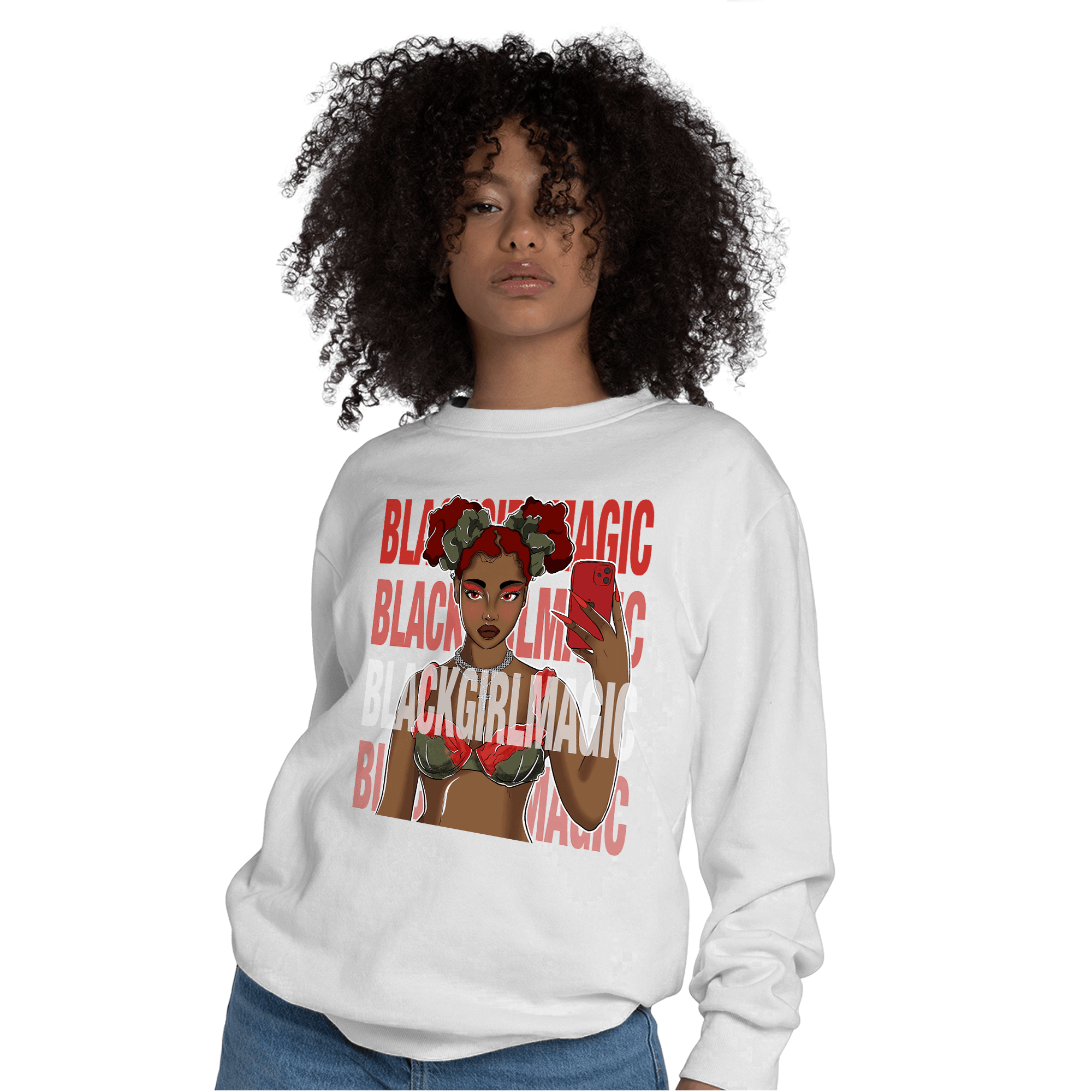 Dunk Low Mystic Red Sweatshirt Match Black Magic Girl Selfie - NastyJamz