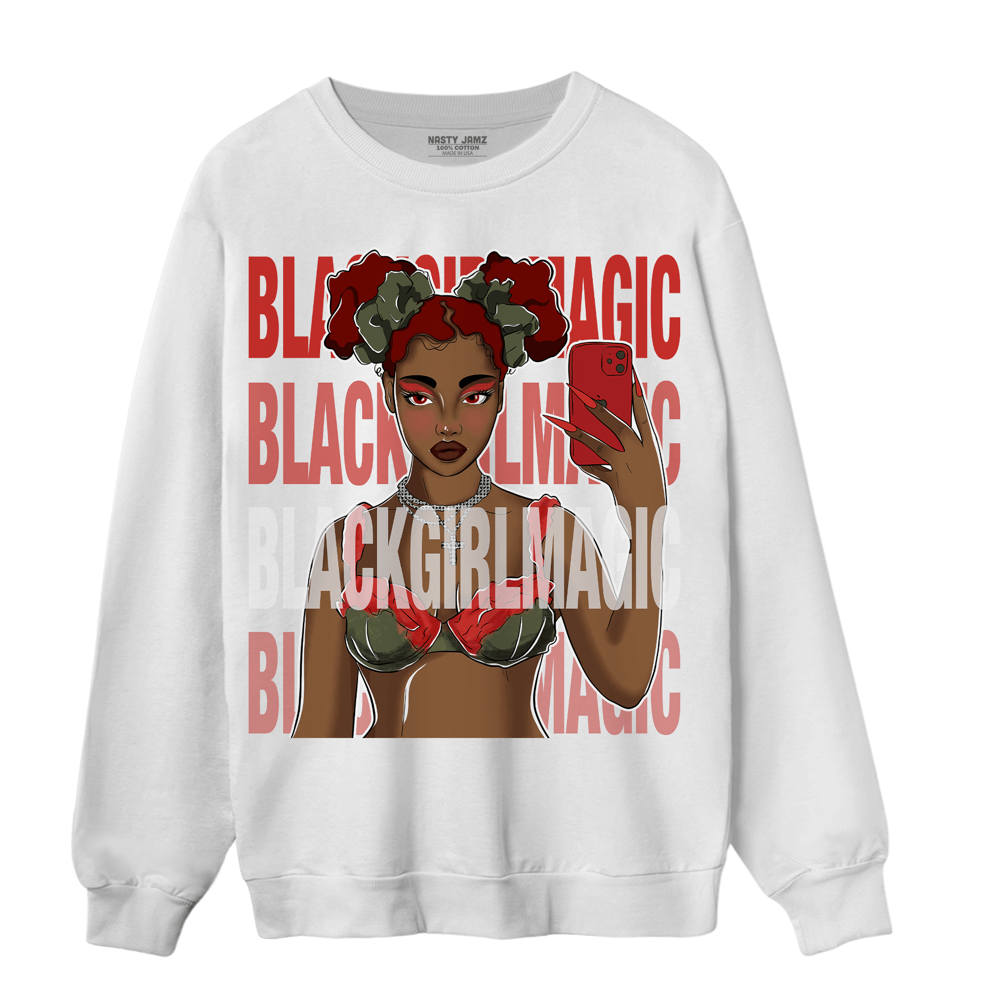 Dunk Low Mystic Red Sweatshirt Match Black Magic Girl Selfie - NastyJamz