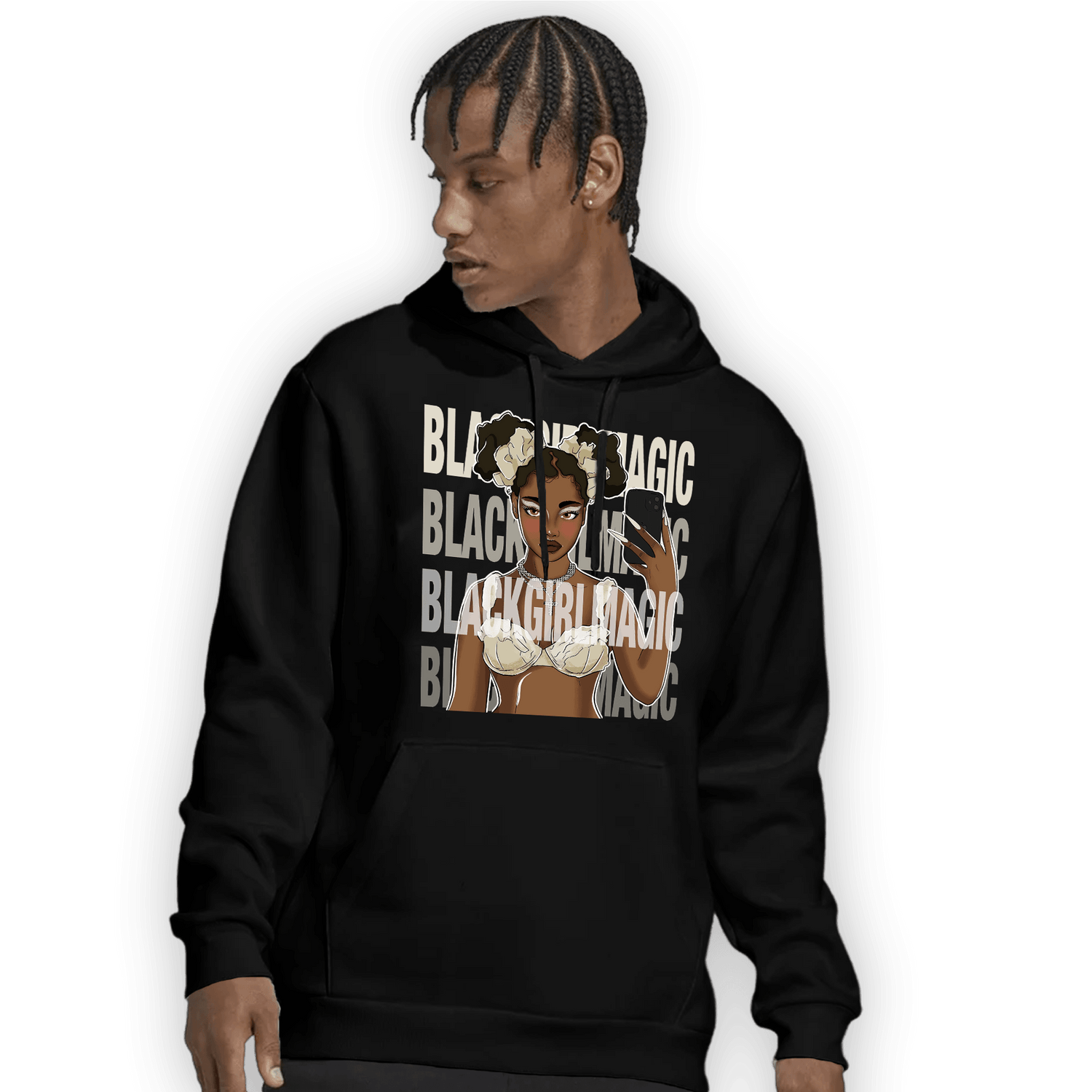 Gratitude 11s Hoodie Match Black Magic Girl Selfie - NastyJamz