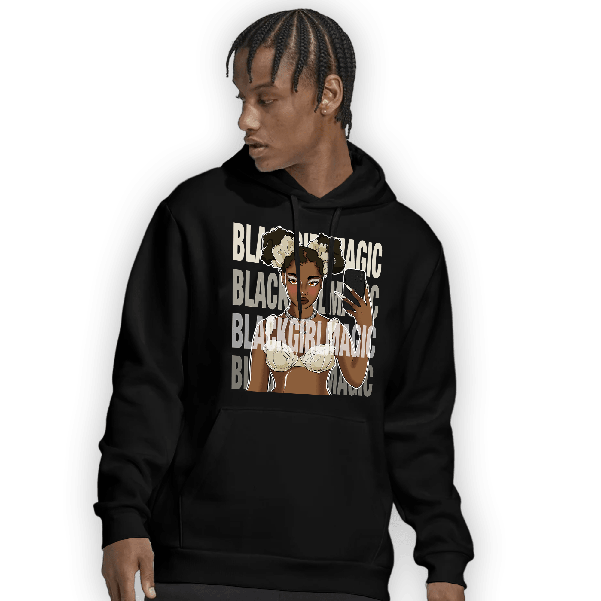 Gratitude 11s Hoodie Match Black Magic Girl Selfie - NastyJamz
