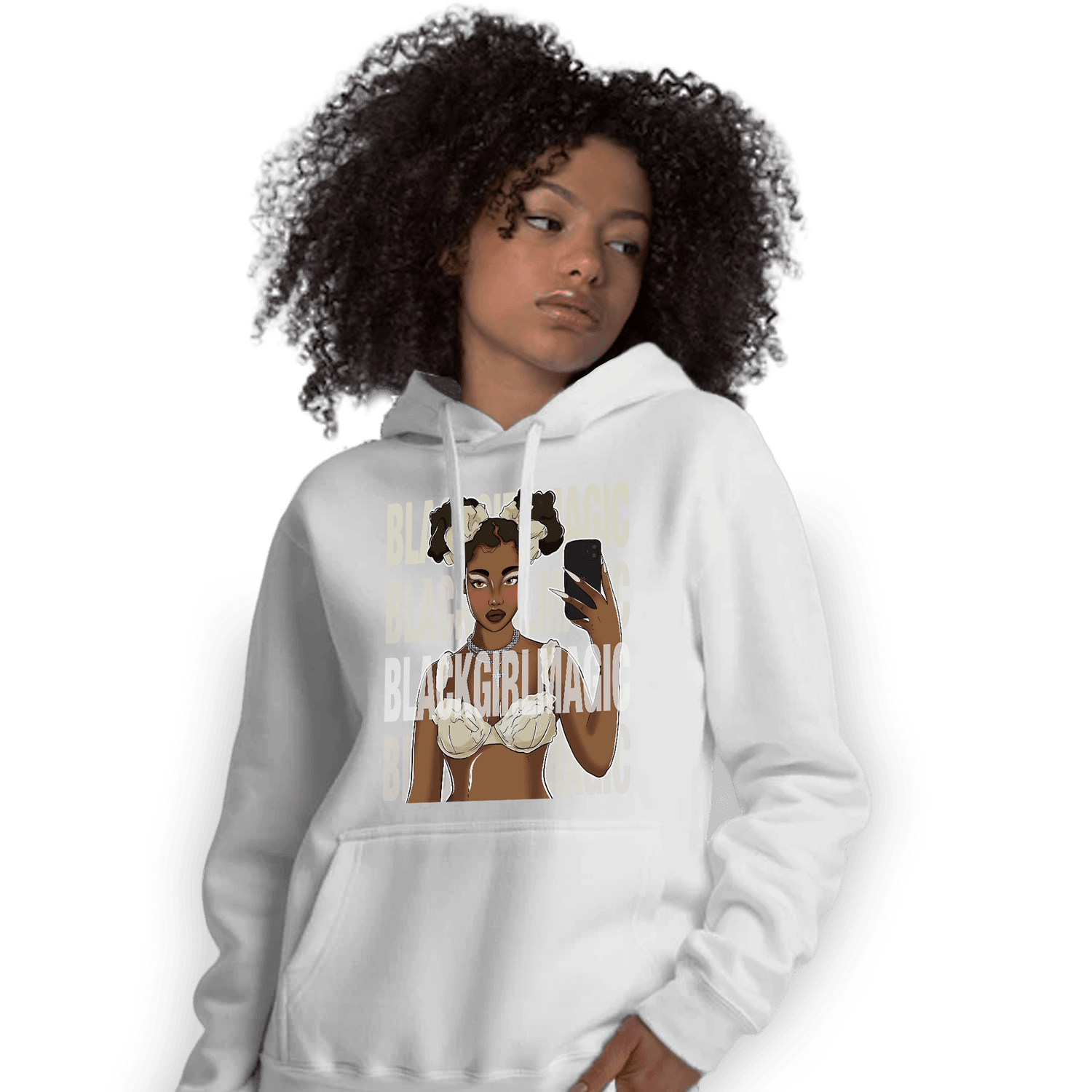 Gratitude 11s Hoodie Match Black Magic Girl Selfie - NastyJamz