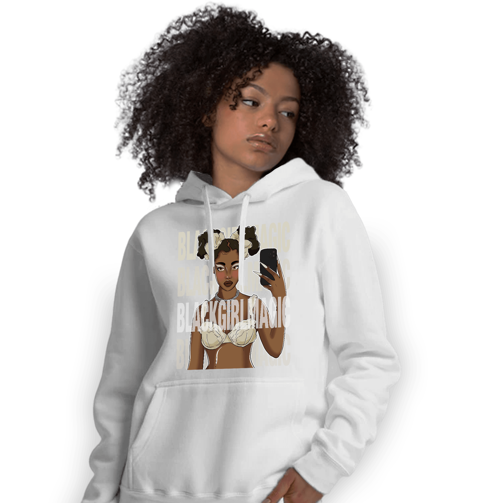Gratitude 11s Hoodie Match Black Magic Girl Selfie - NastyJamz
