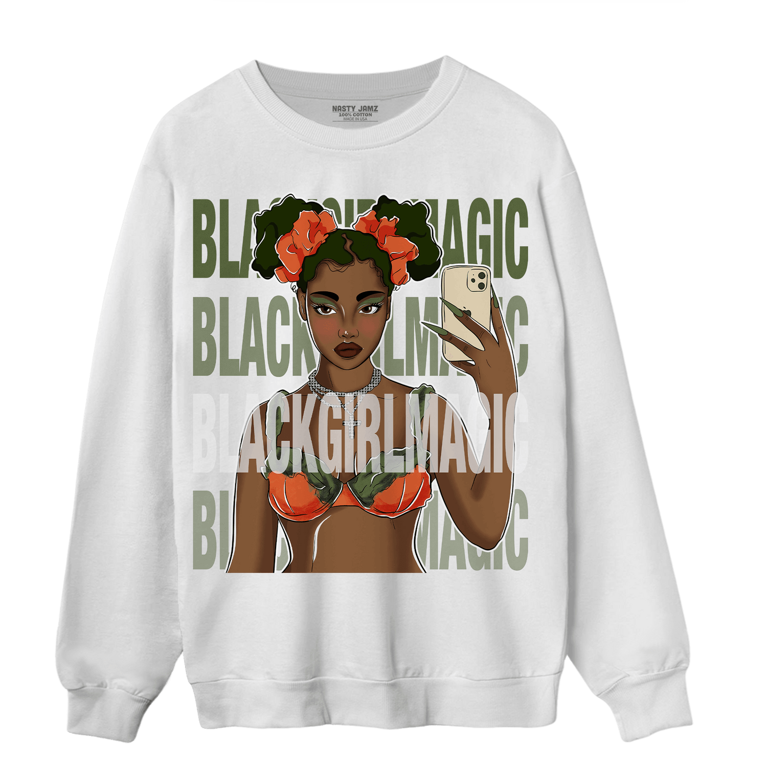 High OG Celadon 1s Sweatshirt Match Black Magic Girl Selfie - NastyJamz
