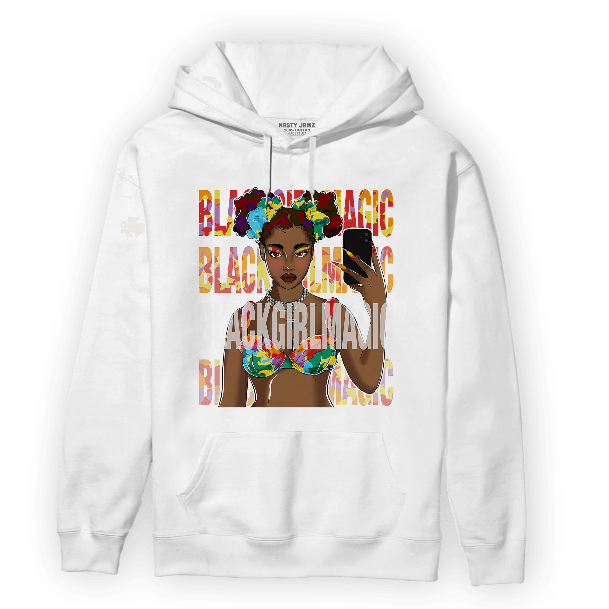 Mid GS Six Championships 1s Hoodie Match Black Magic Girl Selfie - NastyJamz