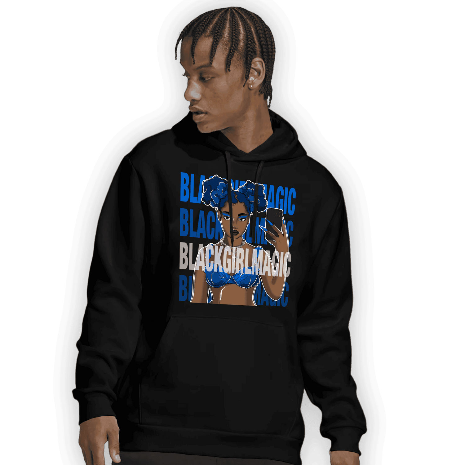 Royal Reimagined 1s Hoodie Match Black Magic Girl - NastyJamz