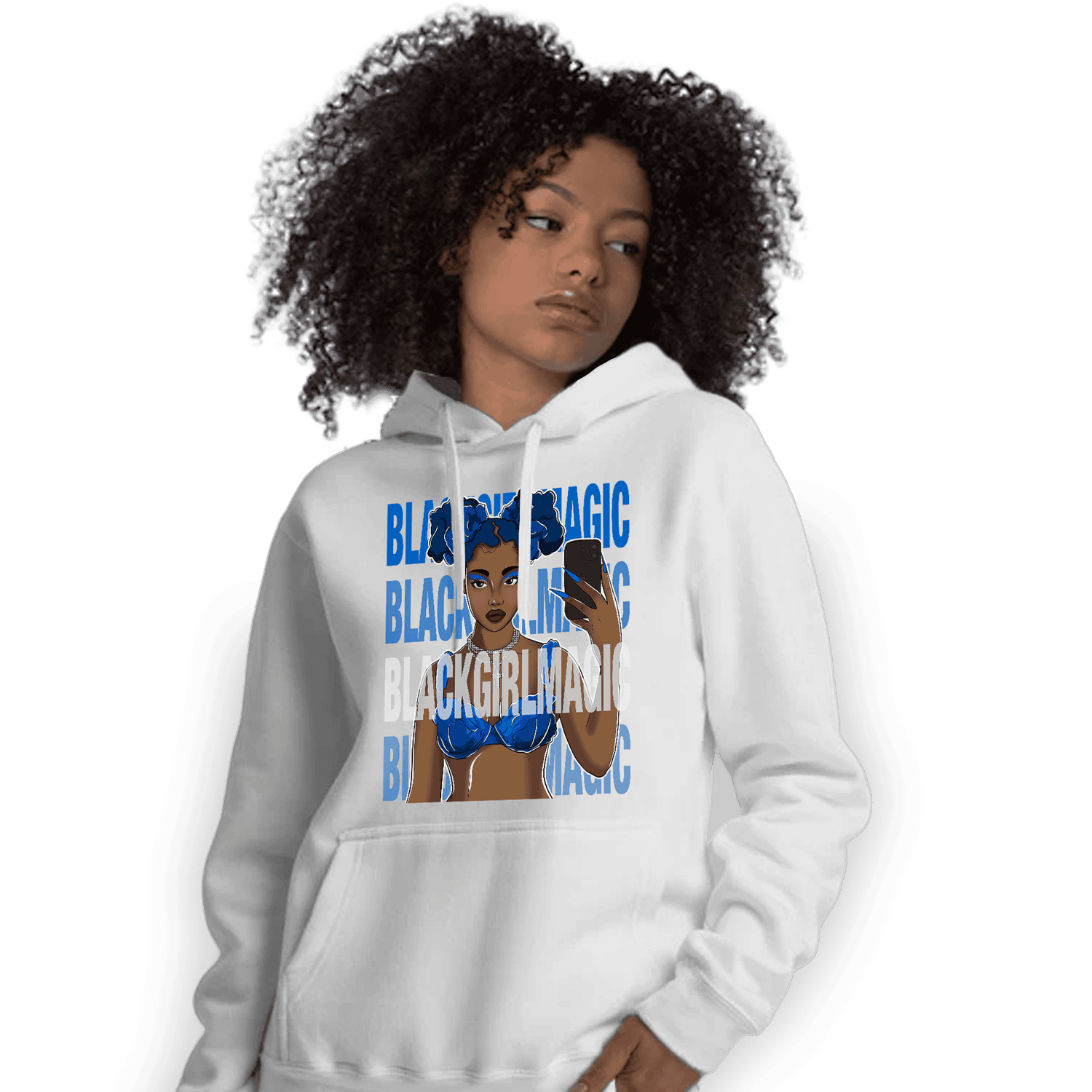 Royal Reimagined 1s Hoodie Match Black Magic Girl - NastyJamz