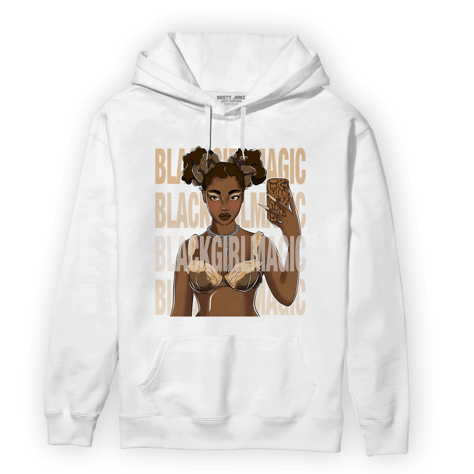 Palomino 3s Hoodie Match Black Magic Girl Selfie - NastyJamz