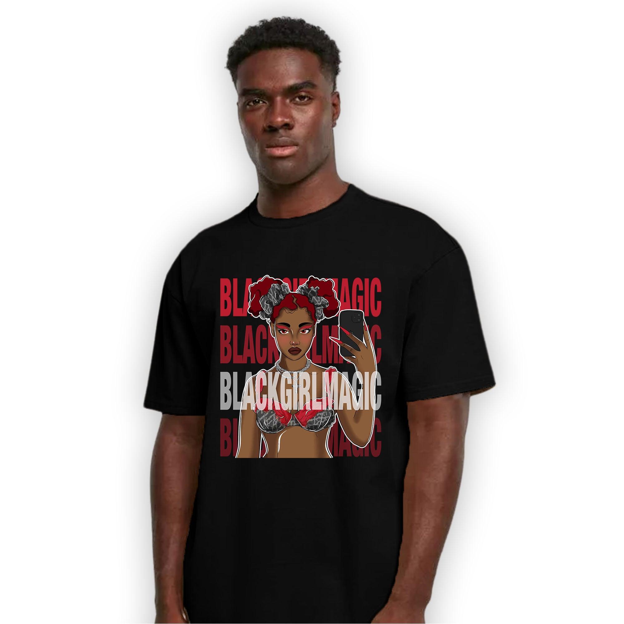 Spizike Low Bred T Shirt Match Black Magic Girl Selfie - NastyJamz