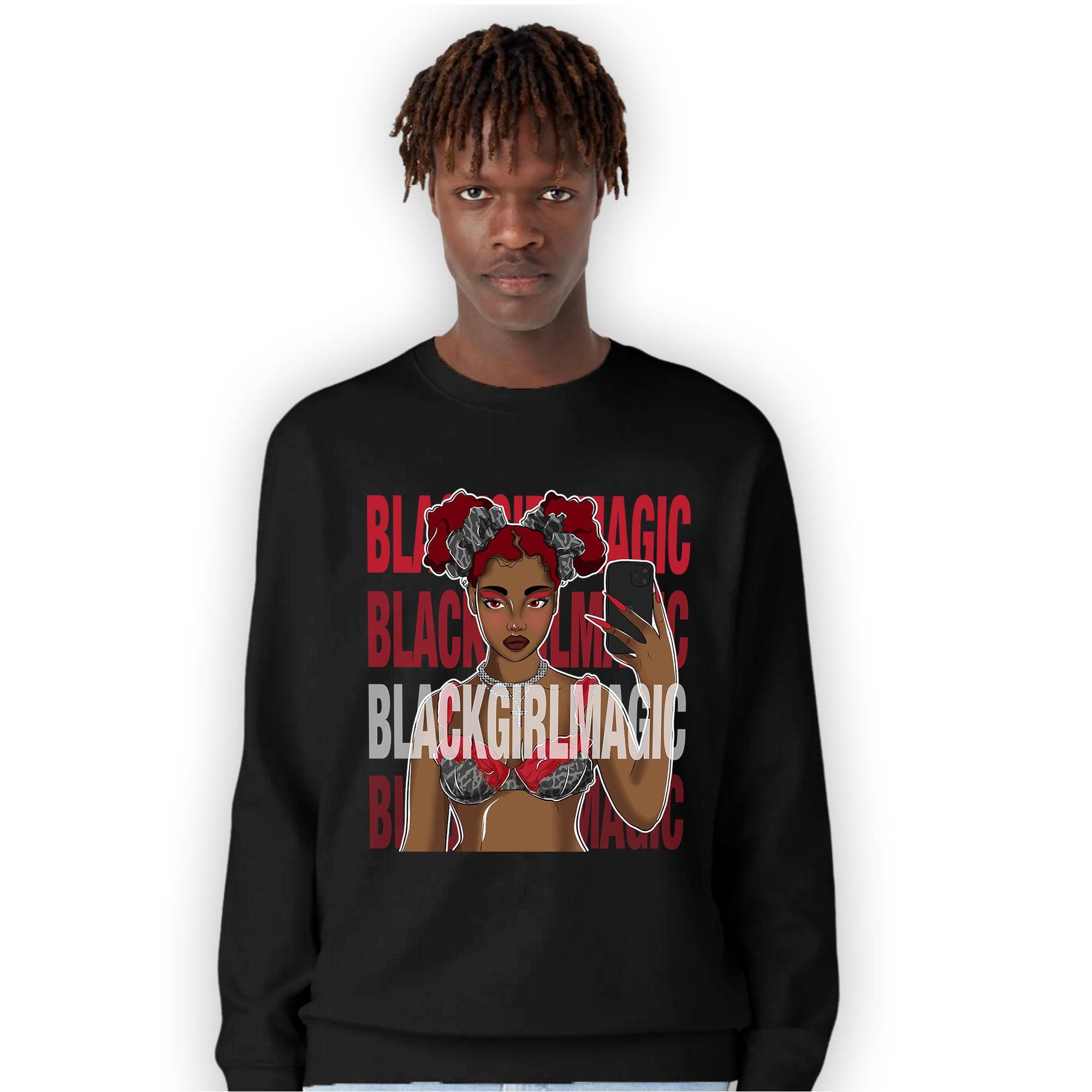 Spizike Low Bred Sweatshirt Match Black Magic Girl Selfie - NastyJamz