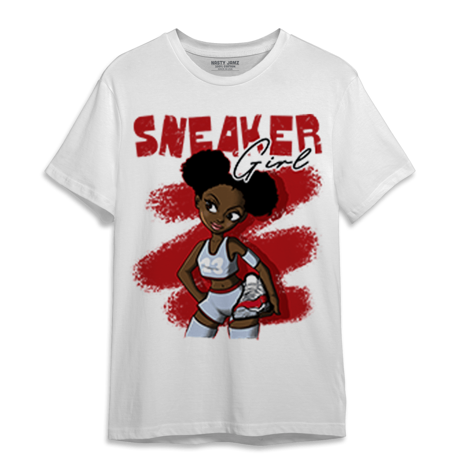 Cherry 11s T Shirt Match Black Sneaker Girl - NastyJamz