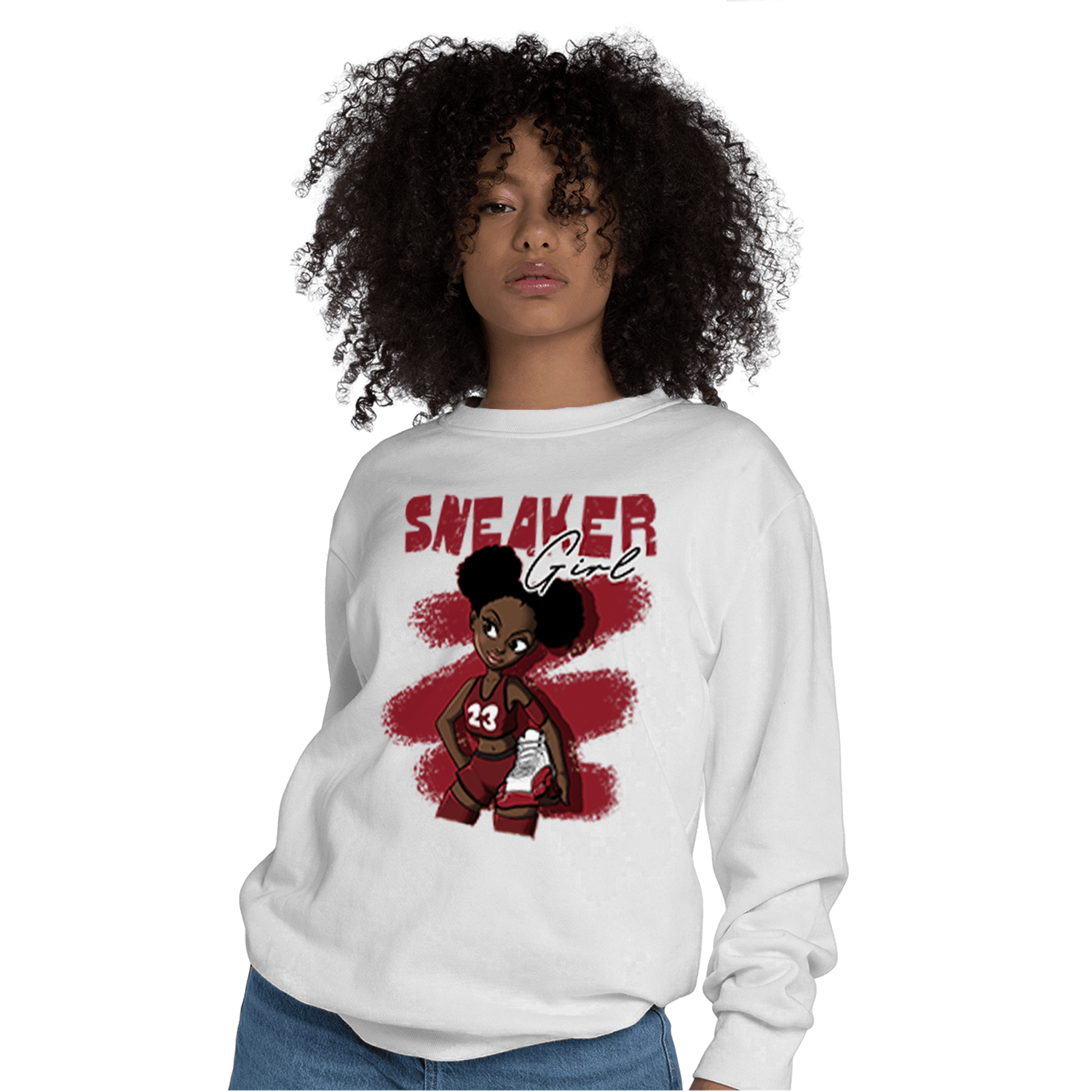 Cherry 12s Sweatshirt Match Black Sneaker Girl - NastyJamz