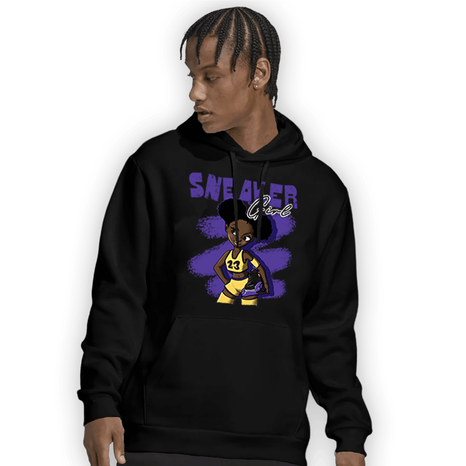 Field Purple 12s Hoodie Match Black Sneaker Girl - NastyJamz
