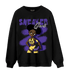 Field Purple 12s Sweatshirt Match Black Sneaker Girl - NastyJamz