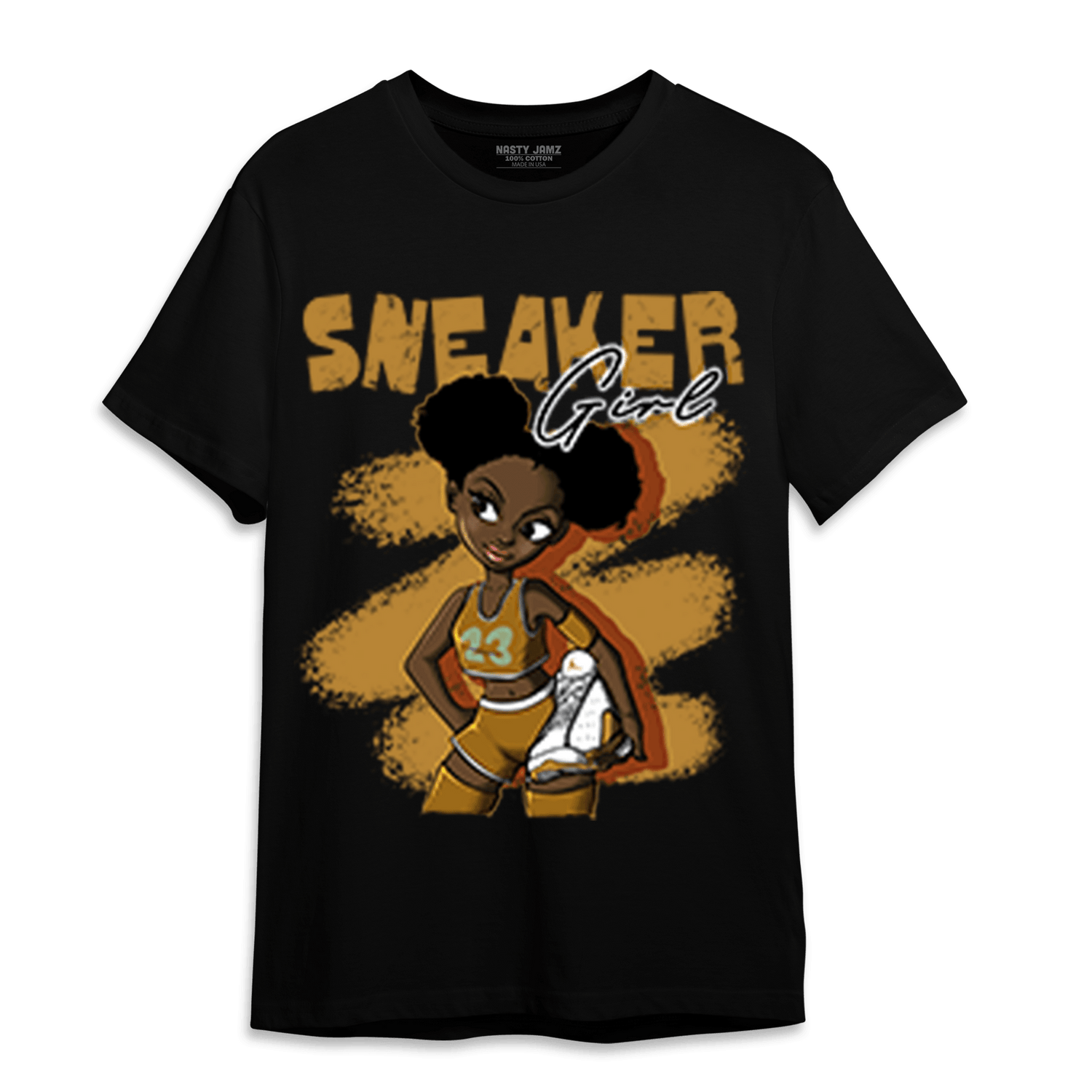 Wheat 13s T Shirt Match Black Sneaker Girl - NastyJamz