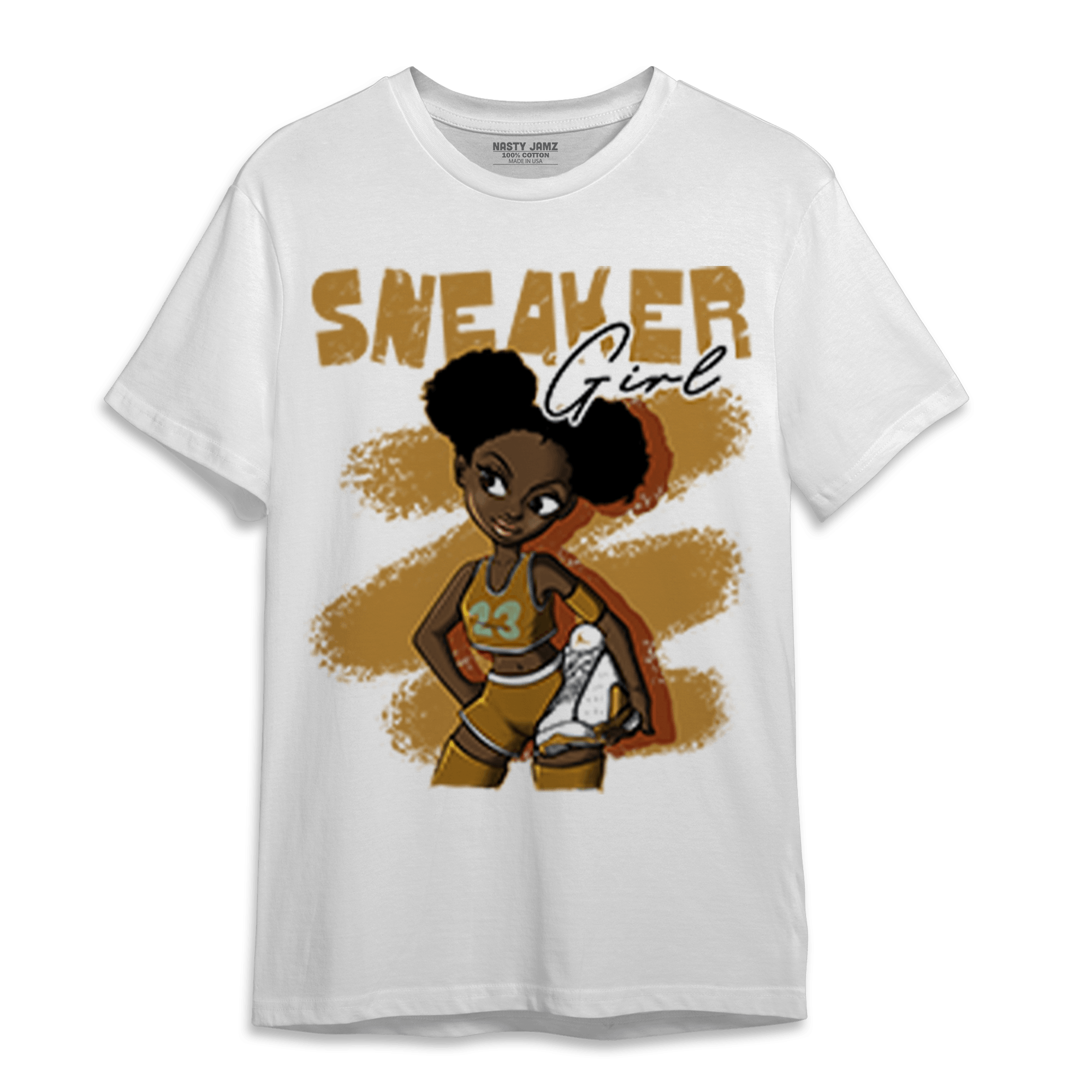 Wheat 13s T Shirt Match Black Sneaker Girl - NastyJamz