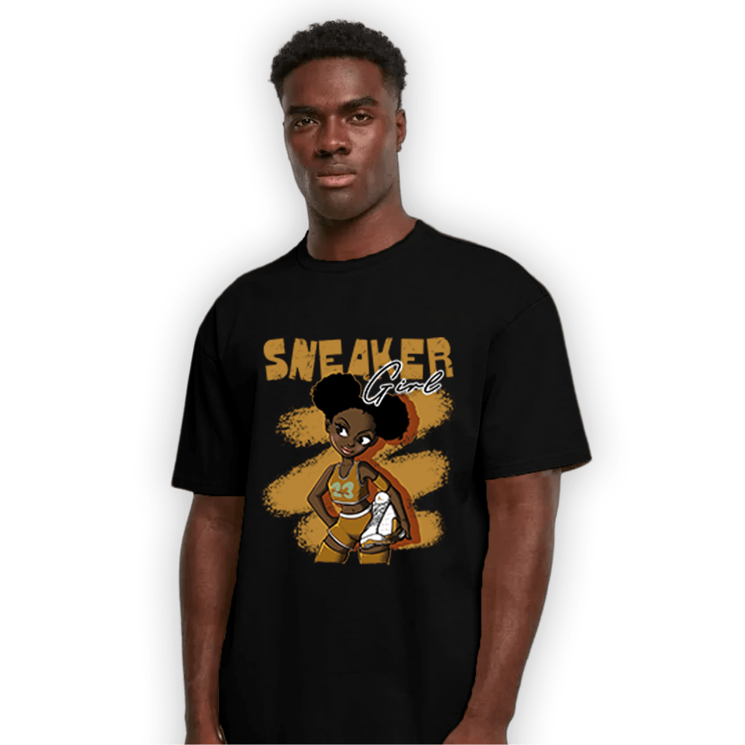 Wheat 13s T Shirt Match Black Sneaker Girl - NastyJamz