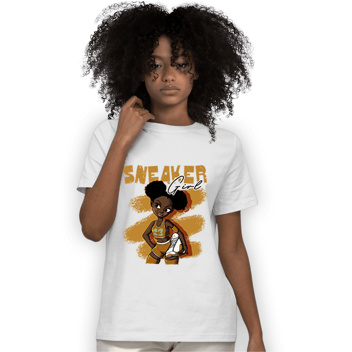 Wheat 13s T Shirt Match Black Sneaker Girl - NastyJamz