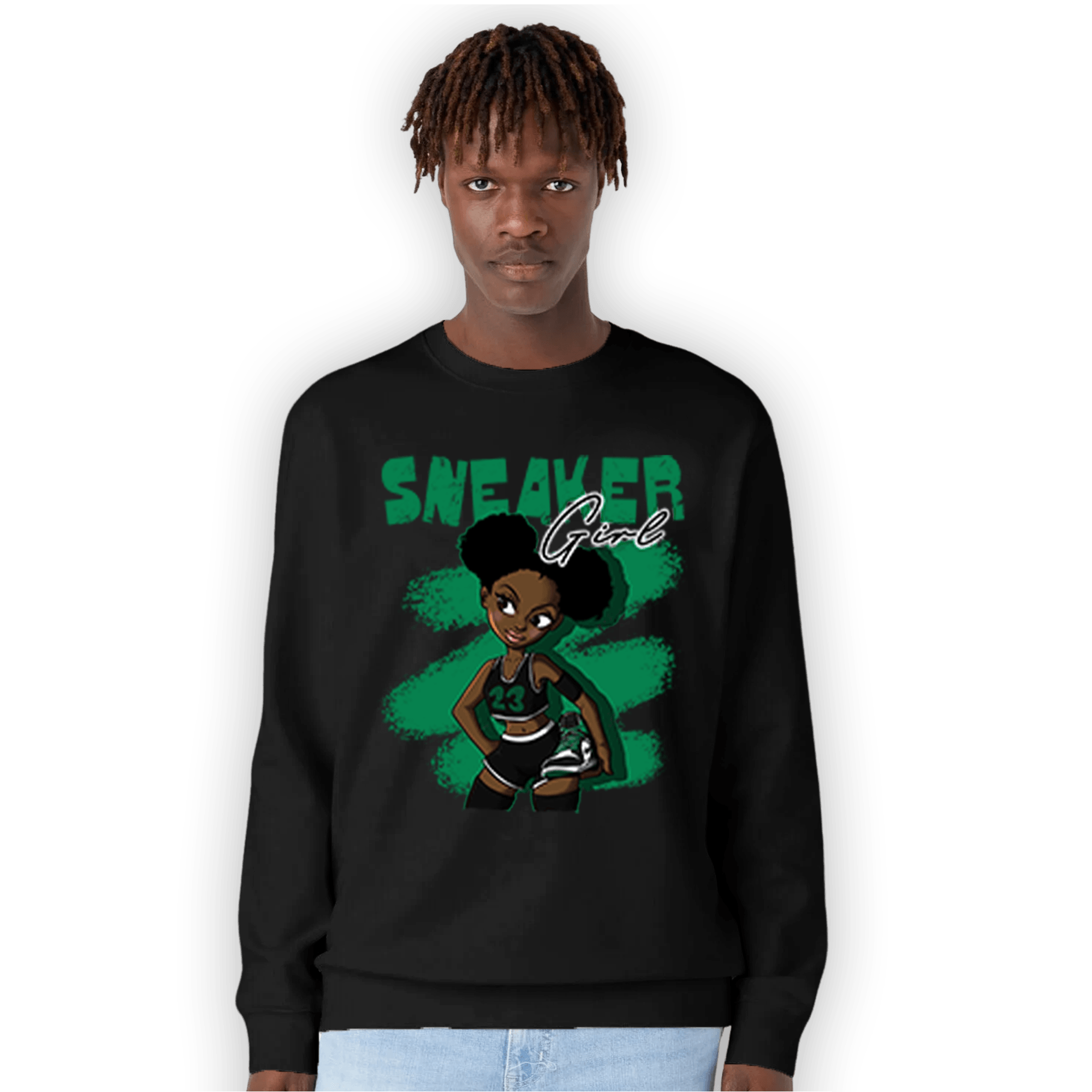 Celtic Lucky Green 1s Sweatshirt Match Black Sneaker Girl - NastyJamz