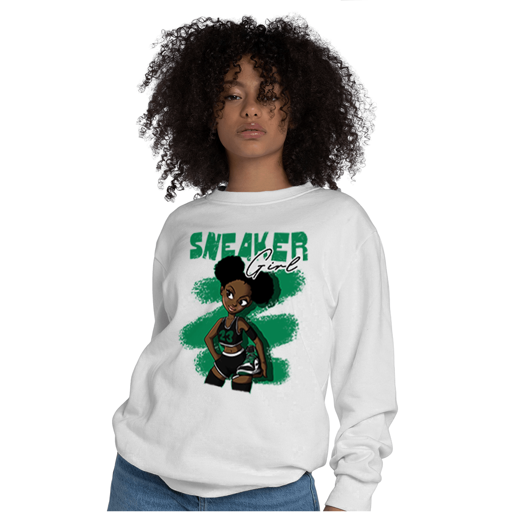 Celtic Lucky Green 1s Sweatshirt Match Black Sneaker Girl - NastyJamz