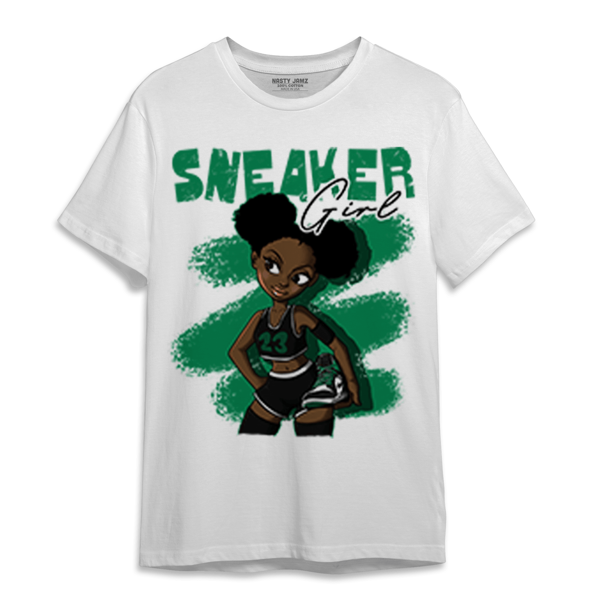 Celtic Lucky Green 1s T Shirt Match Black Sneaker Girl - NastyJamz