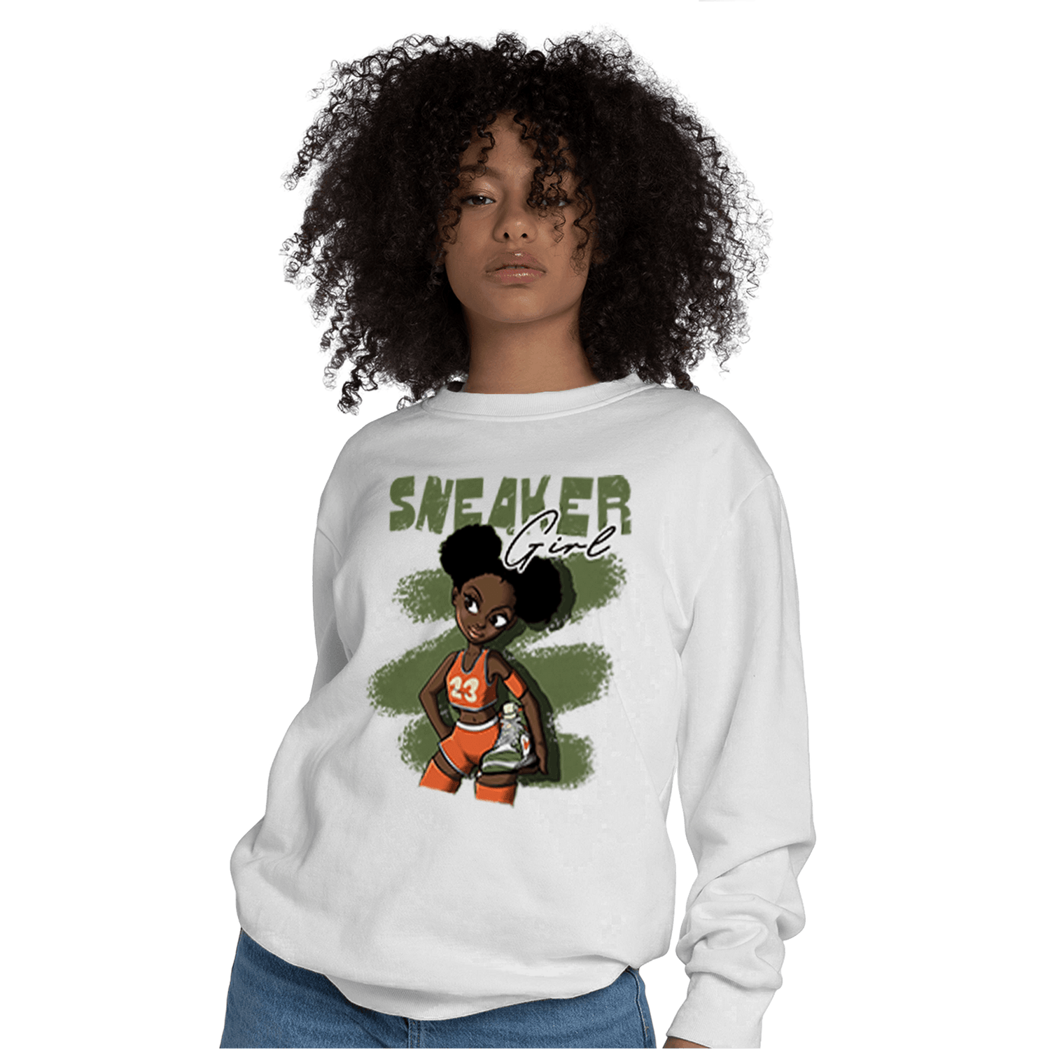 High OG Celadon 1s Sweatshirt Match Black Sneaker Girl - NastyJamz