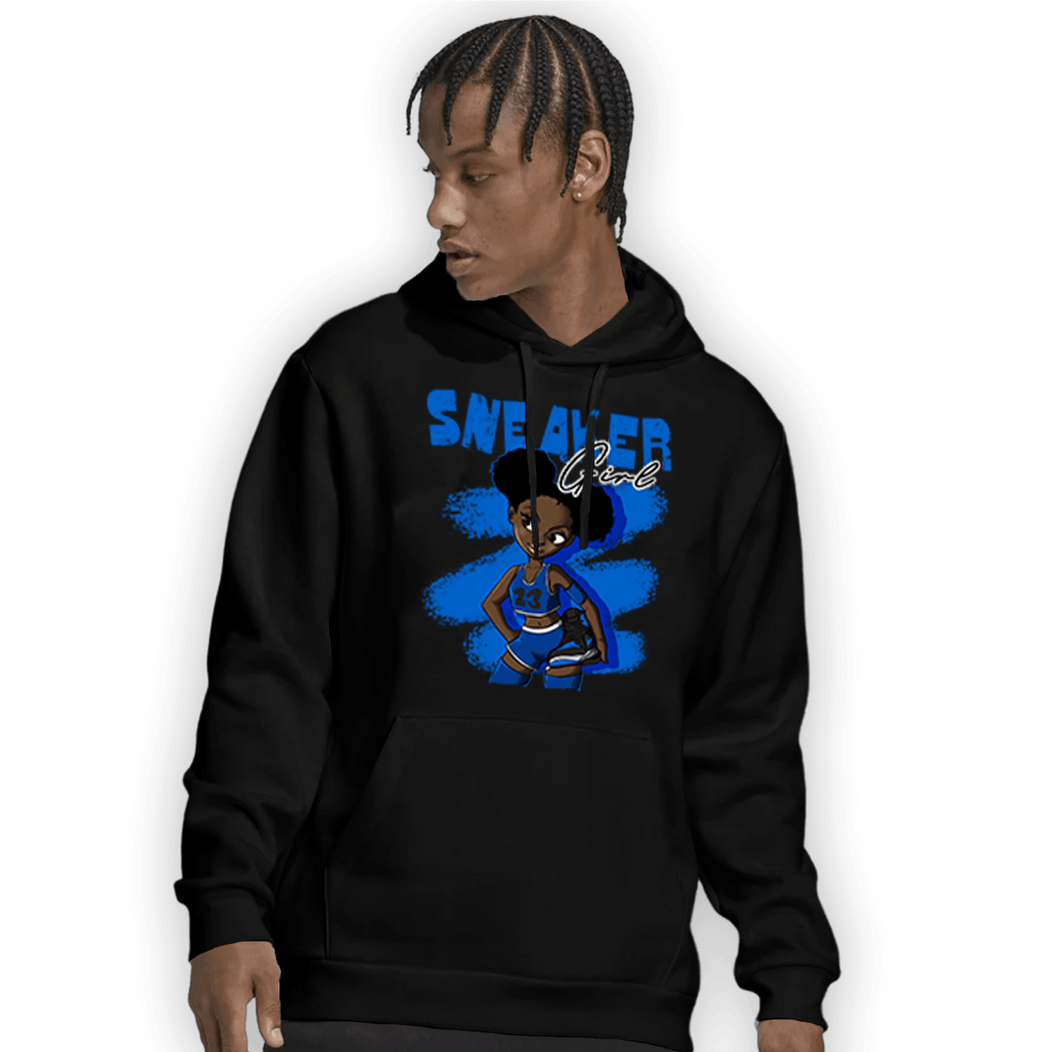 Royal Reimagined 1s Hoodie Match Black Sneaker Girl - NastyJamz