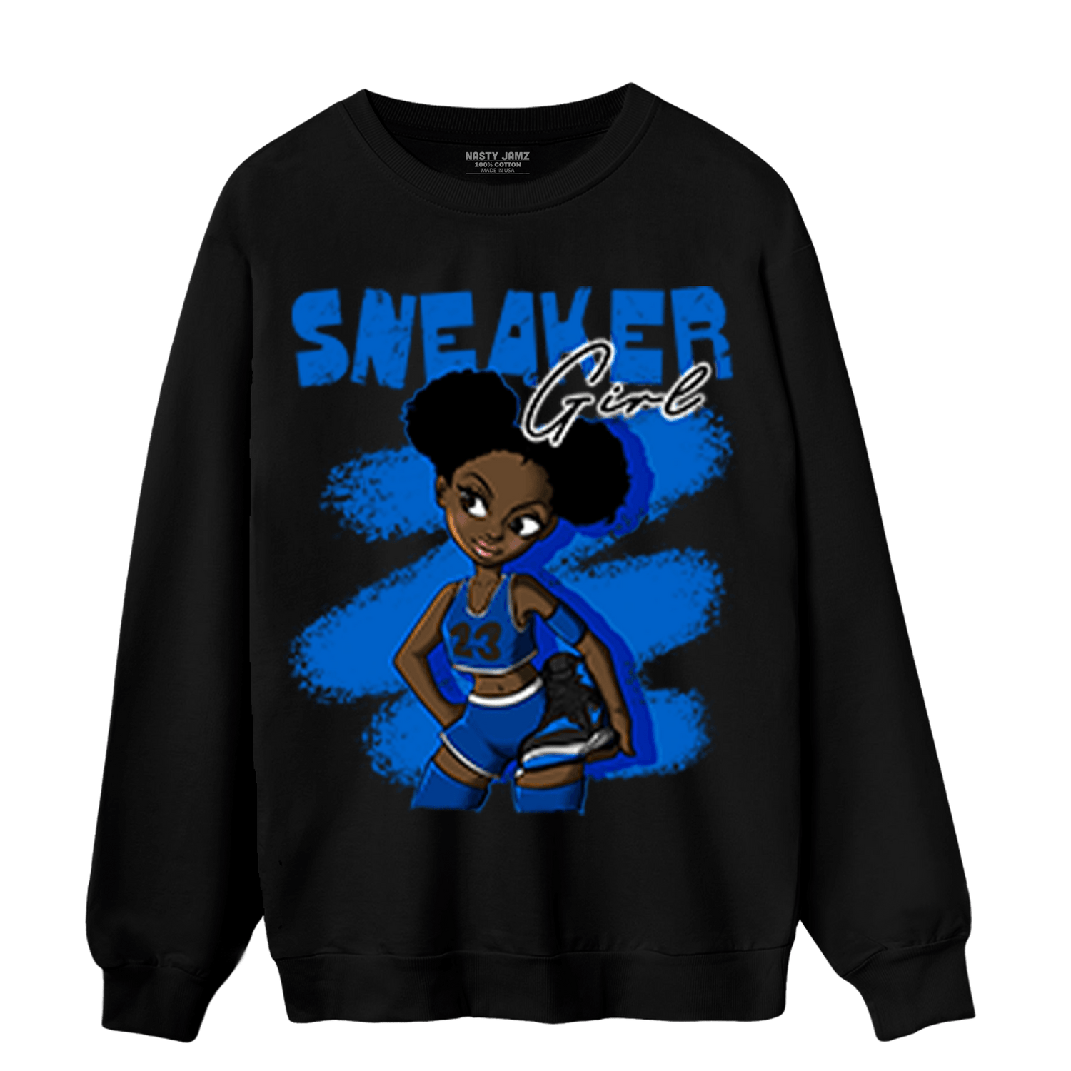 Royal Reimagined 1s Sweatshirt Match Black Sneaker Girl - NastyJamz
