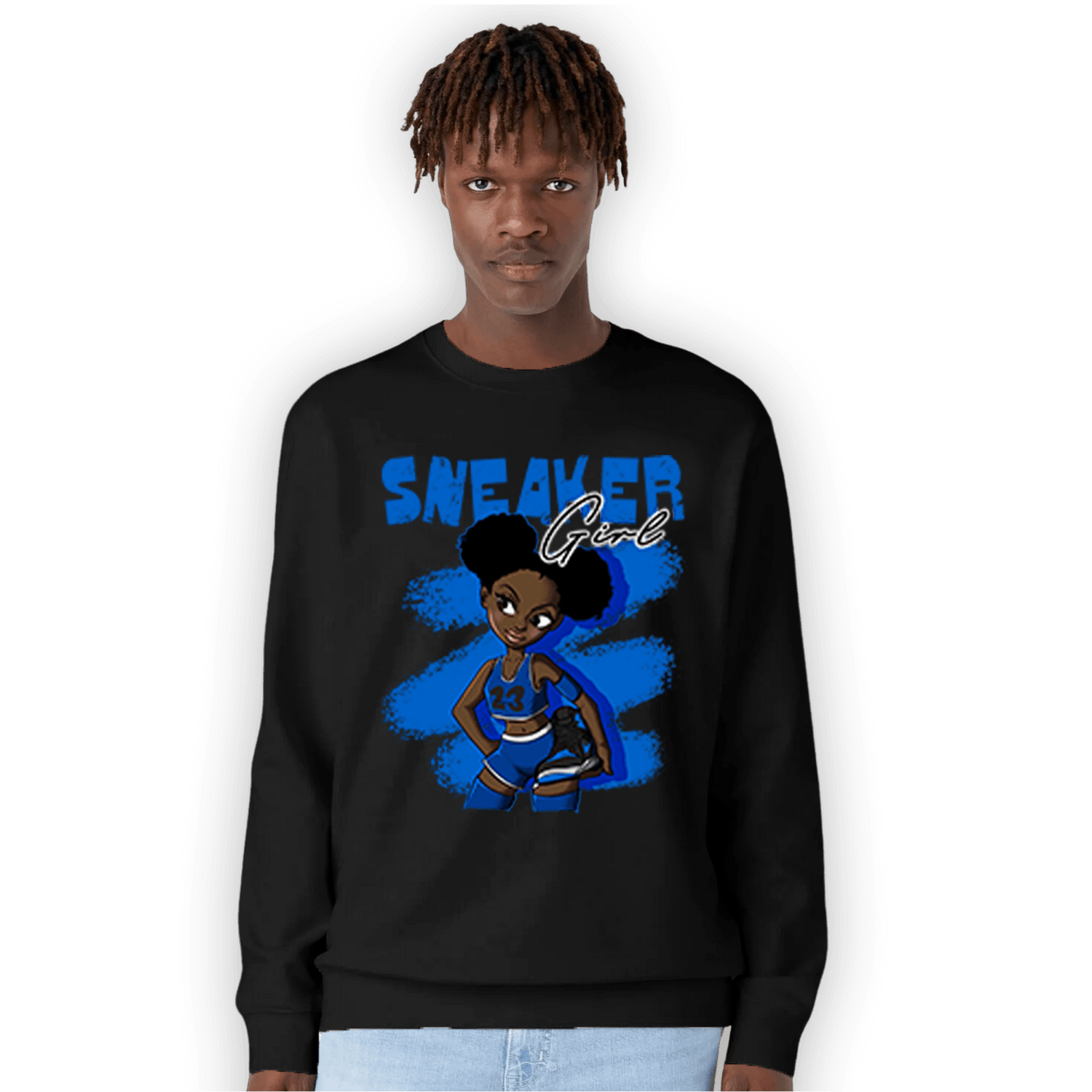 Royal Reimagined 1s Sweatshirt Match Black Sneaker Girl - NastyJamz