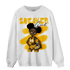 Yellow Ochre 1s Sweatshirt Match Black Sneaker Girl - NastyJamz