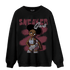 Burgundy 5s Sweatshirt Match Black Sneaker Girl - NastyJamz