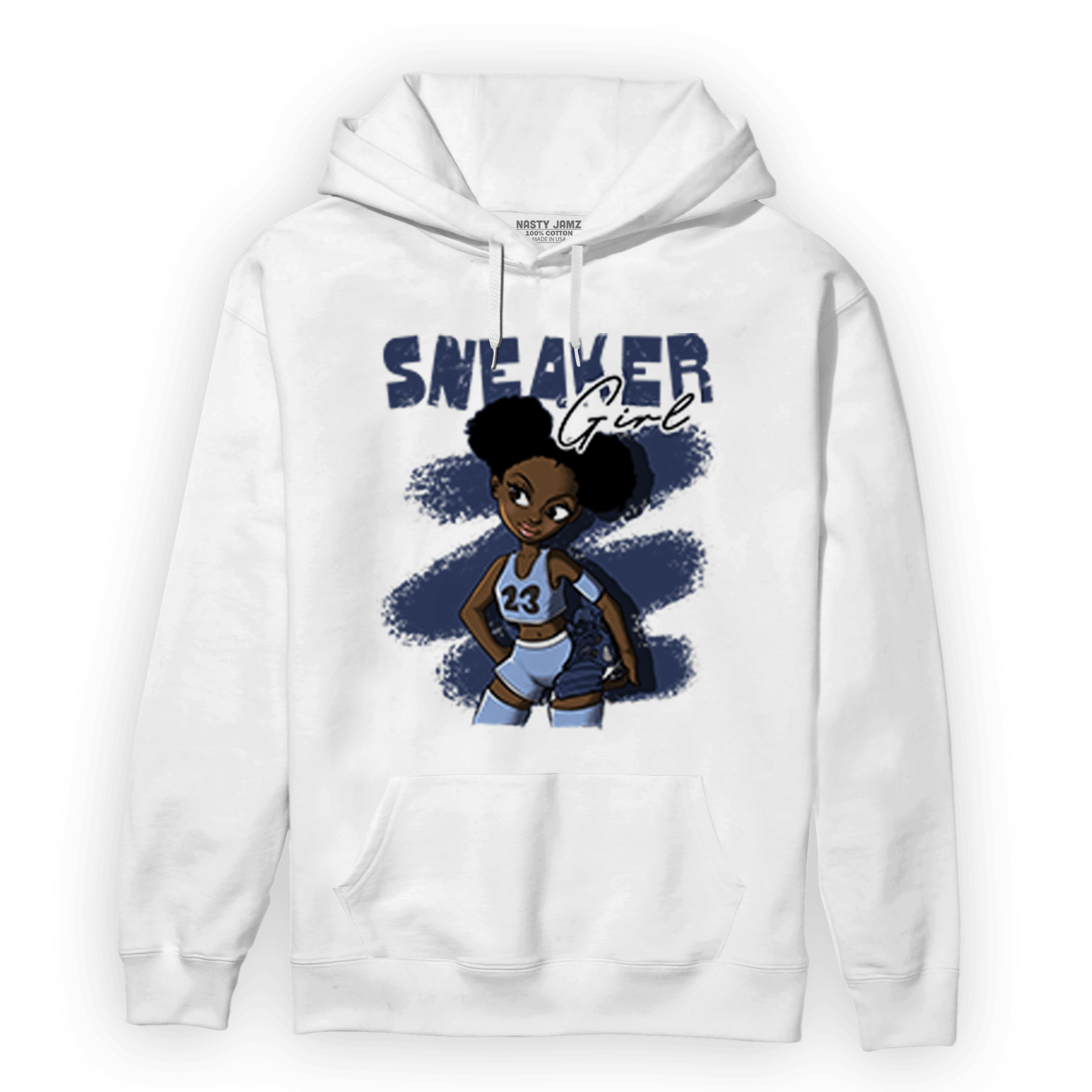 Midnight Navy 5s Hoodie Match Black Sneaker Girl - NastyJamz