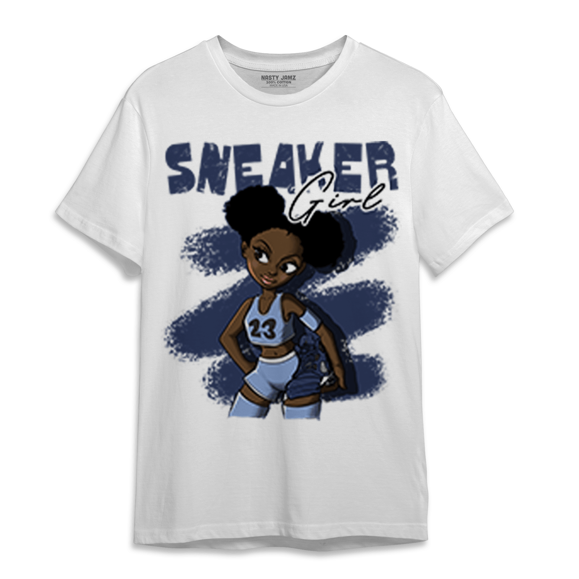 Midnight Navy 5s T Shirt Match Black Sneaker Girl - NastyJamz