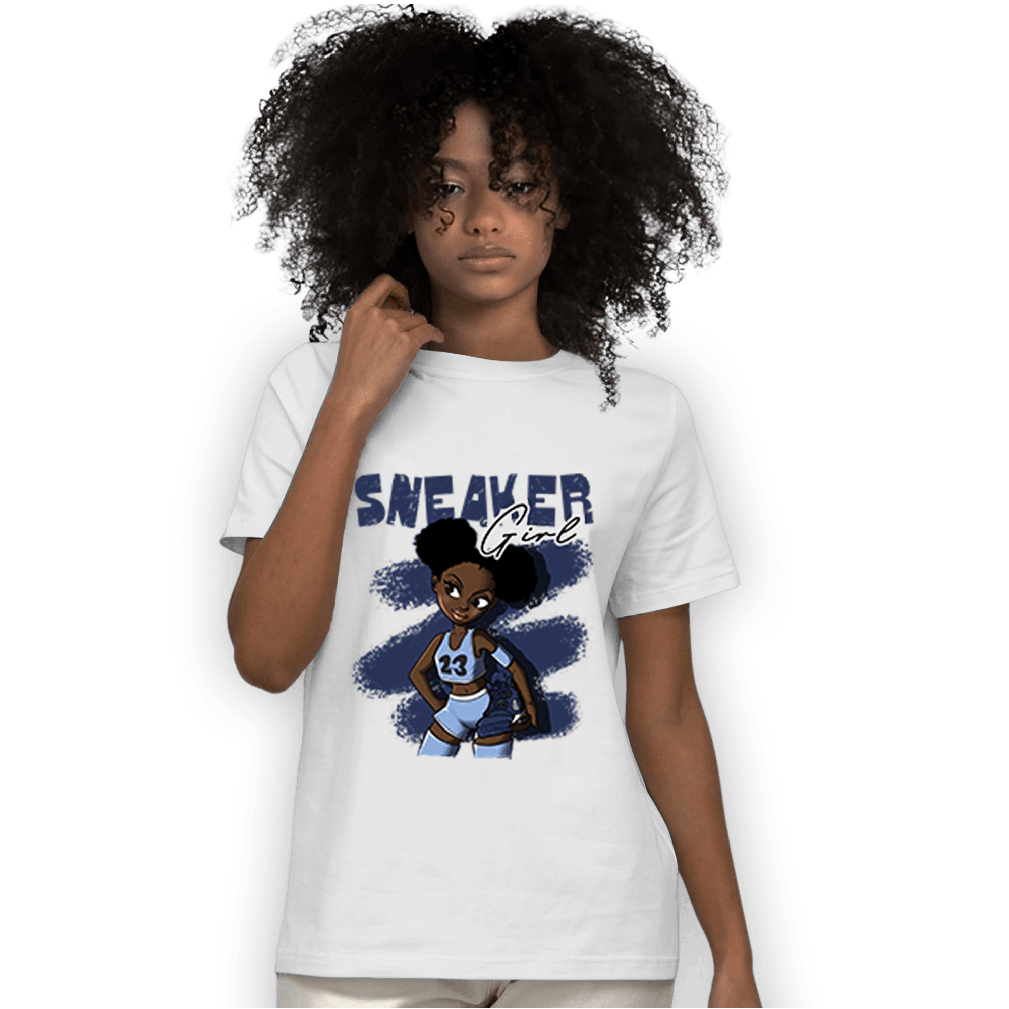 Midnight Navy 5s T Shirt Match Black Sneaker Girl - NastyJamz