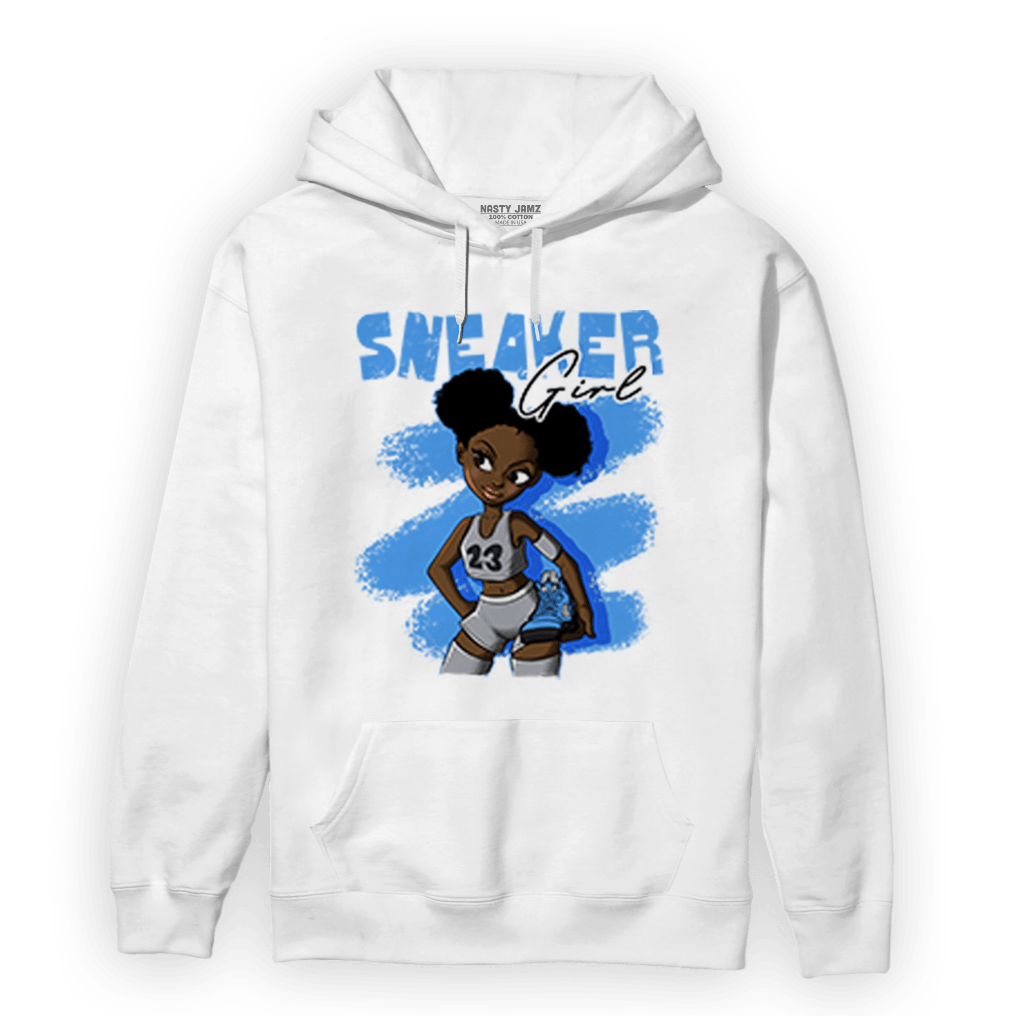 University Blue 5s Hoodie Match Black Sneaker Girl - NastyJamz