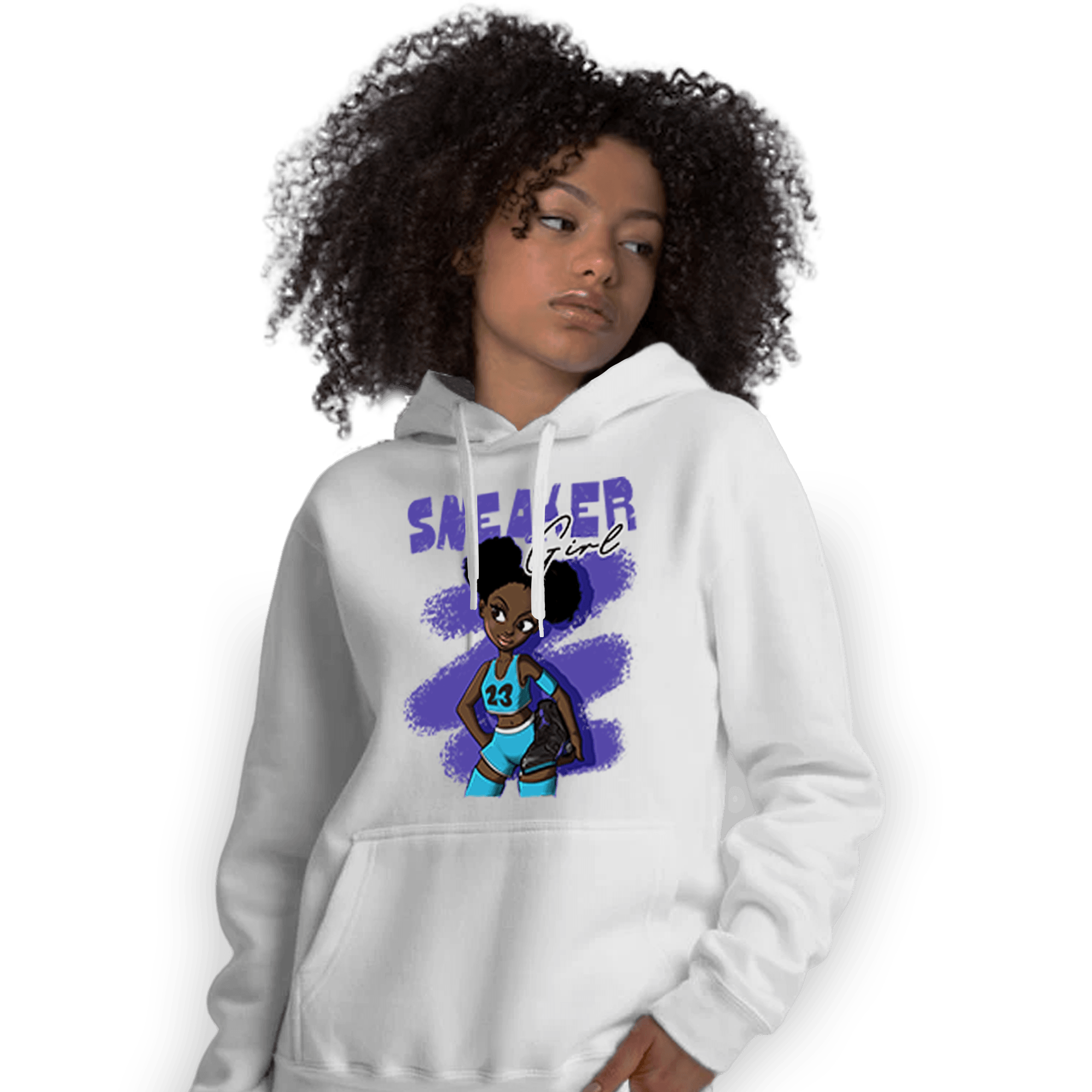Aqua 6s Hoodie Match Black Sneaker Girl - NastyJamz