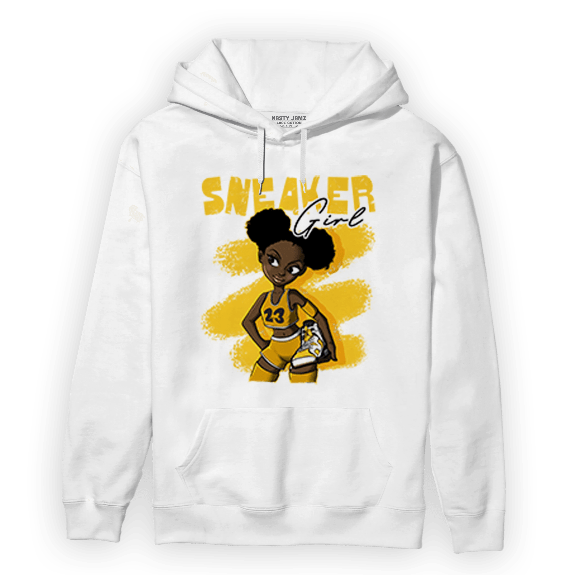 Yellow Ochre 6s Hoodie Match Black Sneaker Girl - NastyJamz