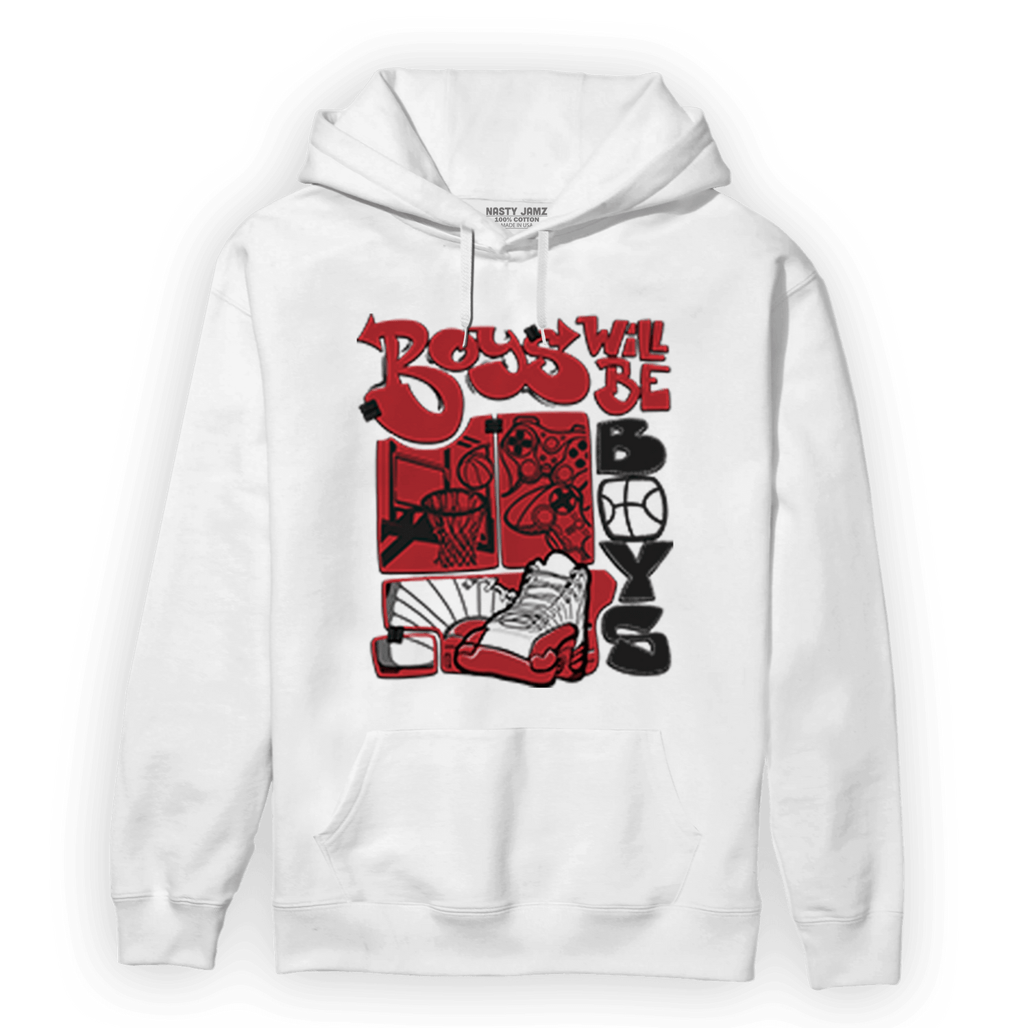 Cherry 12s Hoodie Match Boys Will Be Boys - NastyJamz