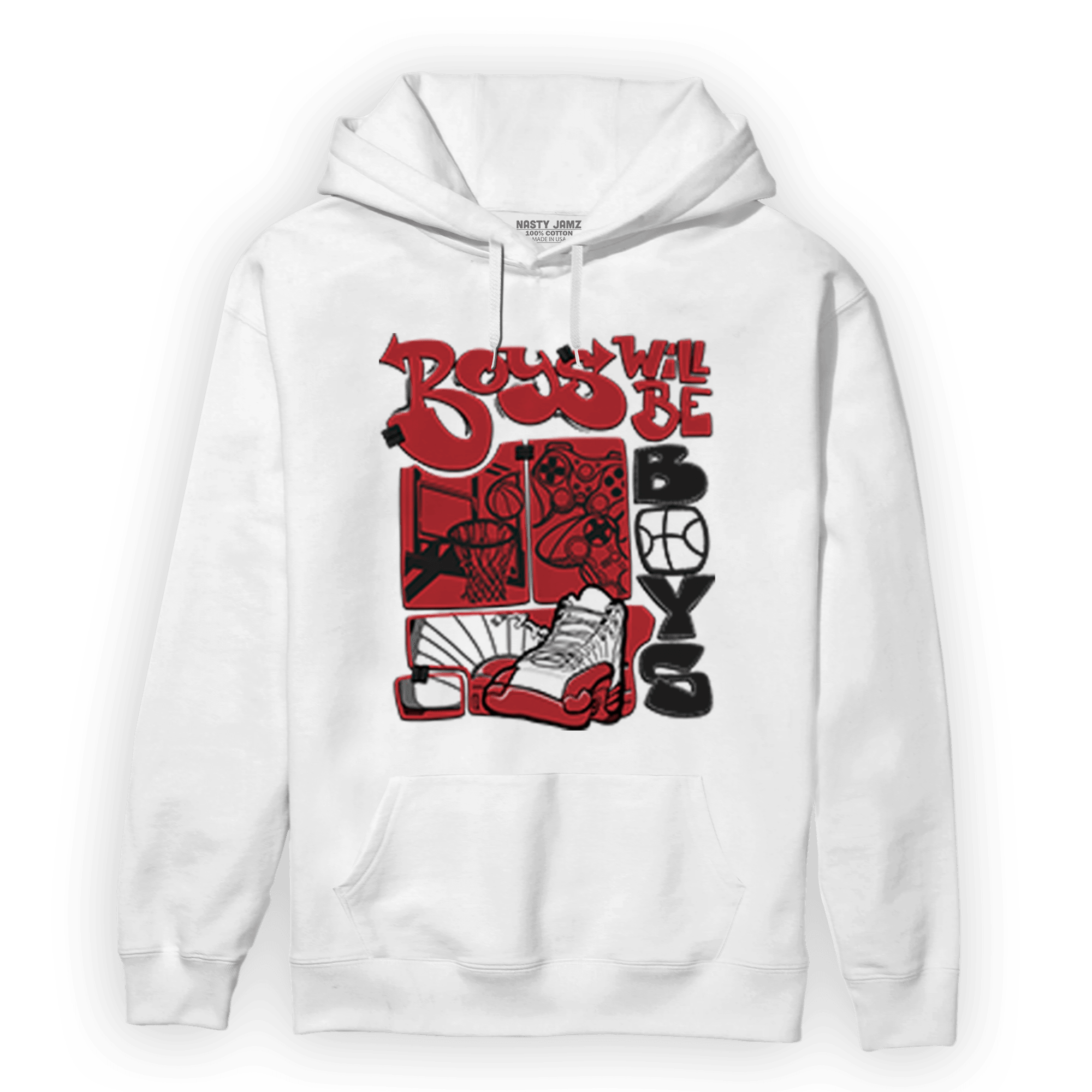 Cherry 12s Hoodie Match Boys Will Be Boys - NastyJamz