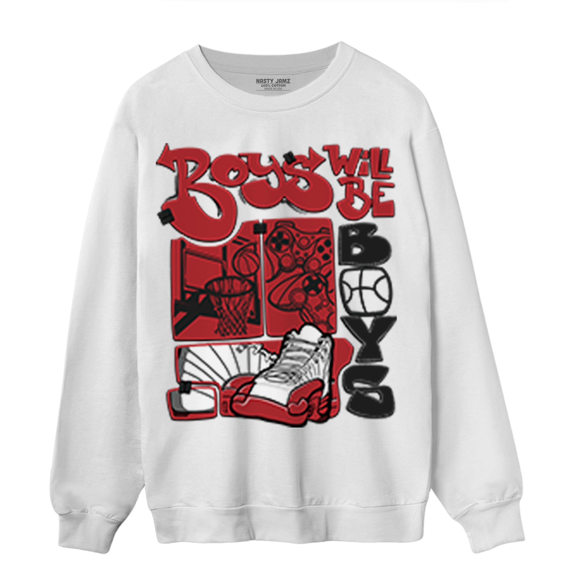 Cherry 12s Sweatshirt Match Boys Will Be Boys - NastyJamz