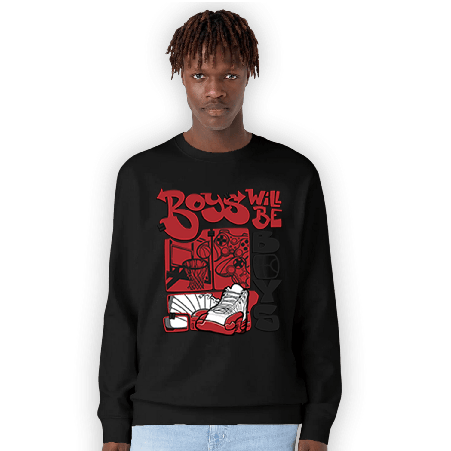 Cherry 12s Sweatshirt Match Boys Will Be Boys - NastyJamz