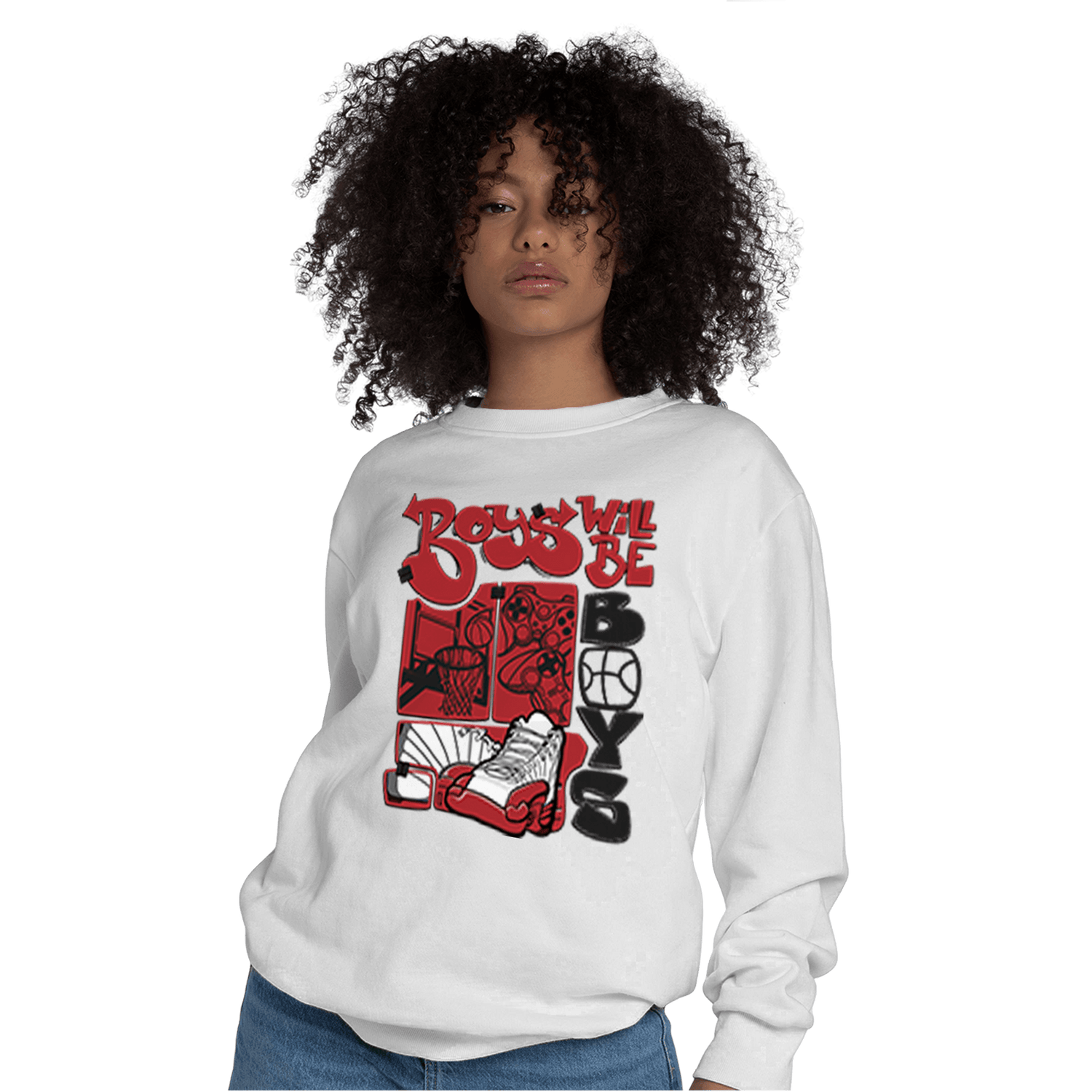 Cherry 12s Sweatshirt Match Boys Will Be Boys - NastyJamz